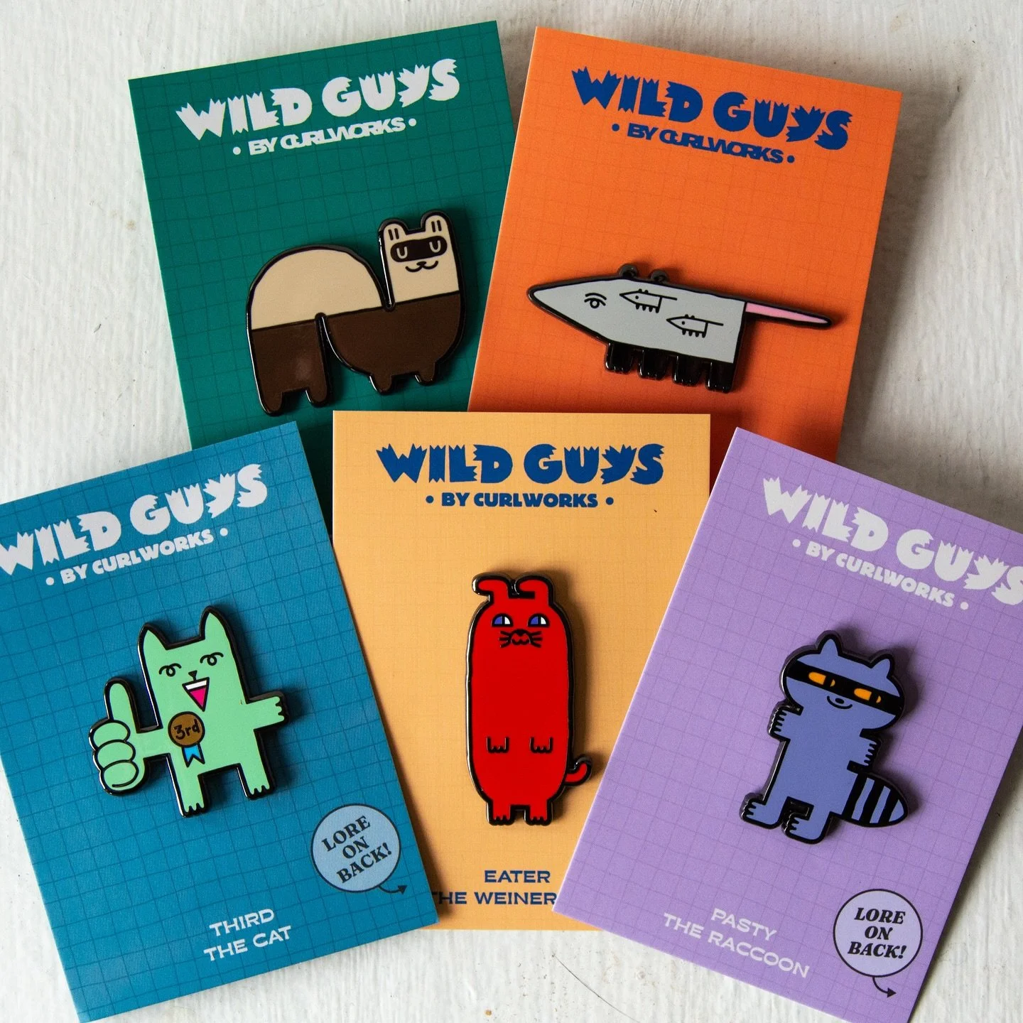 Say &ldquo;oh hiii&rdquo; to our new Wild Guys!! 👋

📣Introducing Third, Eater and Pasty! 🙀🌭🦝

They are LIVE on our website so you can go get your guy RIGHT NOW. 👍👍

Wild Guys are from the mind of @keaton_vh 

#wild #enamelpin #animalpins #crit