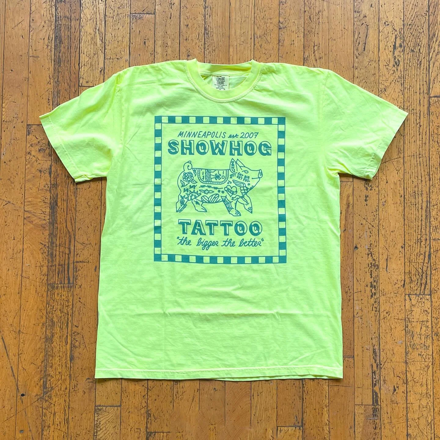 NEW HOG SHIRT. Everyone within 10 miles will see and know that you are a generous patron of SHOWHOG TATTOO, the only tattoo shop catering exclusively to big strong glossy shaved hogs like you.  Now booking (hogs only) #tattoo #tattooshop