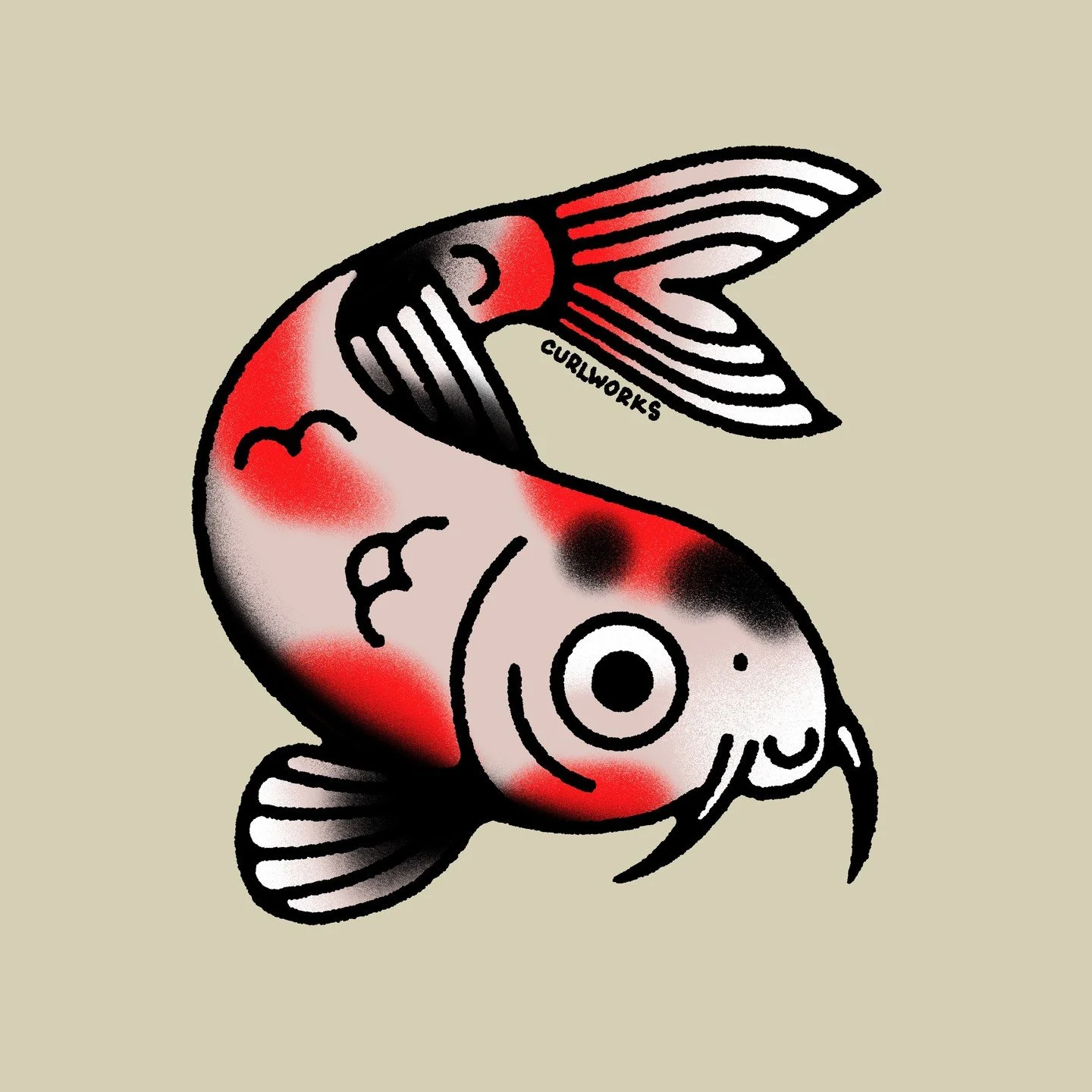 Koi time :) Our sticker of the month for October, you've got til Saturday to snag him!