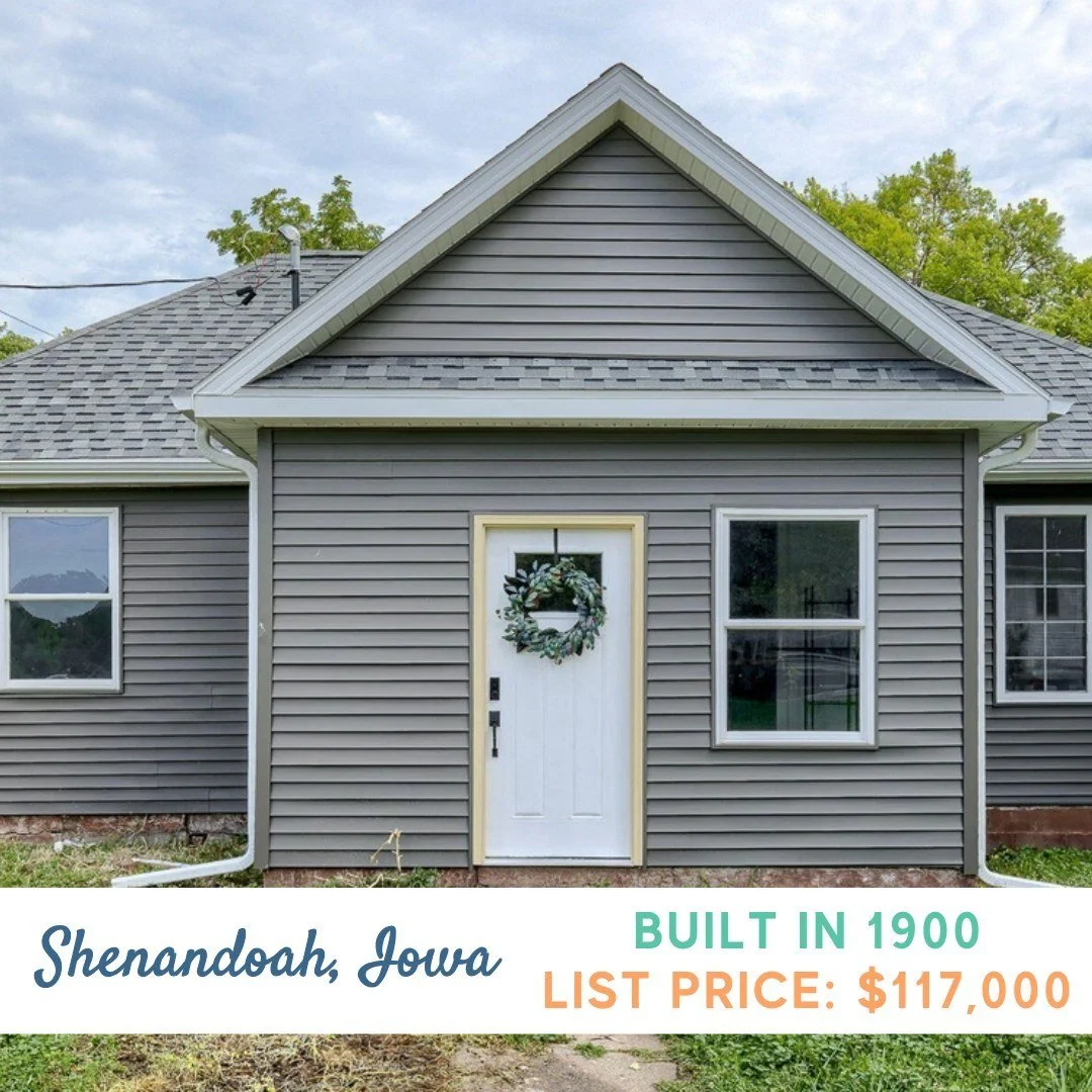 🏡 Is a home too small if it's yours? Small homes at small prices.✨ DM for full listing! ✨

📍 Shenandoah, Iowa
⏳ Built in 1900
🛏️ 2 bedrooms
🛁  1 bathrooms
🏡  840 sq ft
💵 $117,000

Listing courtesy of Aaron Krier, BHHS Ambassador Real Estate

#T