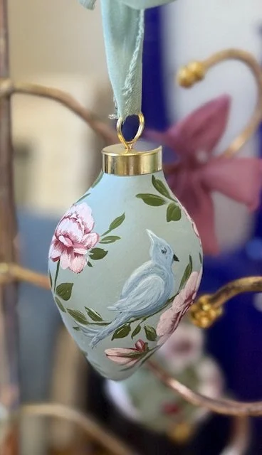 "Blue Bird" Fine Art Ceramic Ornament