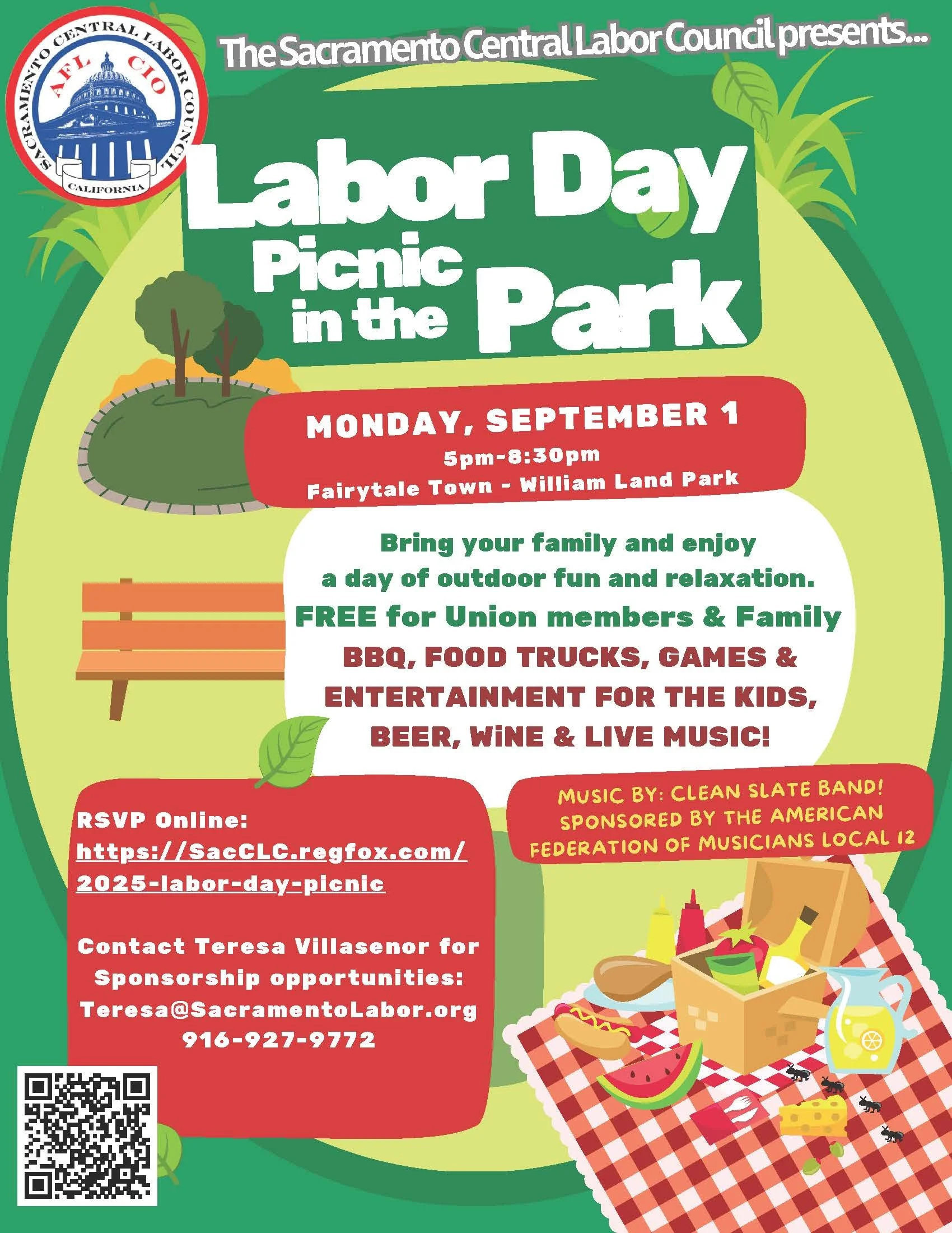 2025 Labor Day Picnic @ The Park