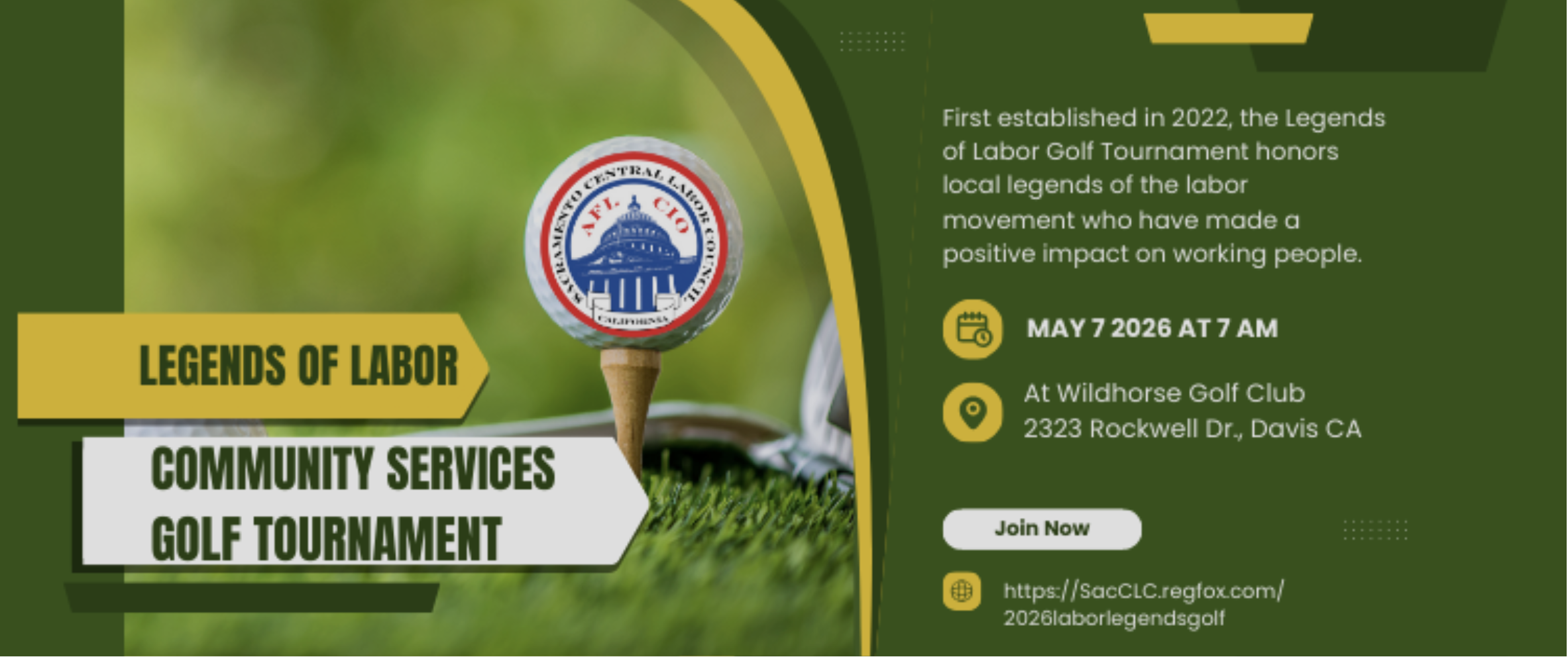 Legends of Labor: 2026 Golf Tournament