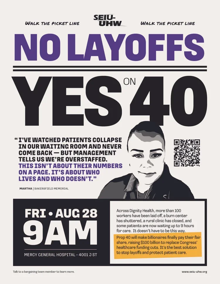 SEIU-UHW No Layoffs Rally