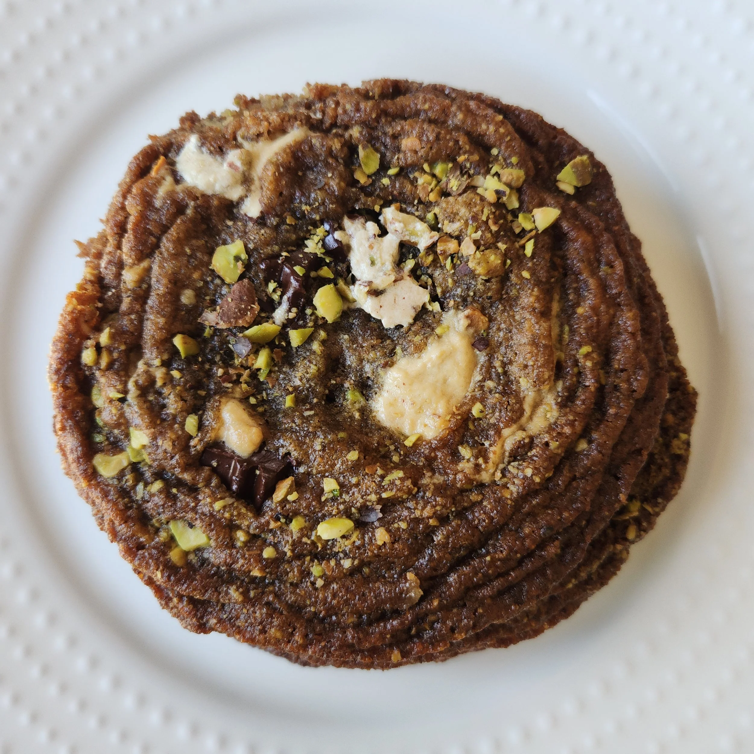 Pistachio Brown Butter and Halva Chocolate Chunk Cookie