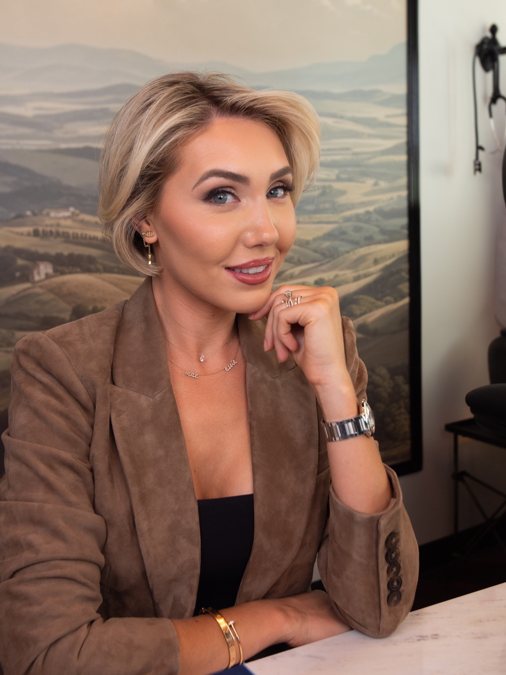 Irena Mielke, FNP-C, reviewing professional literature at The Perfect Secret in Scottsdale.
