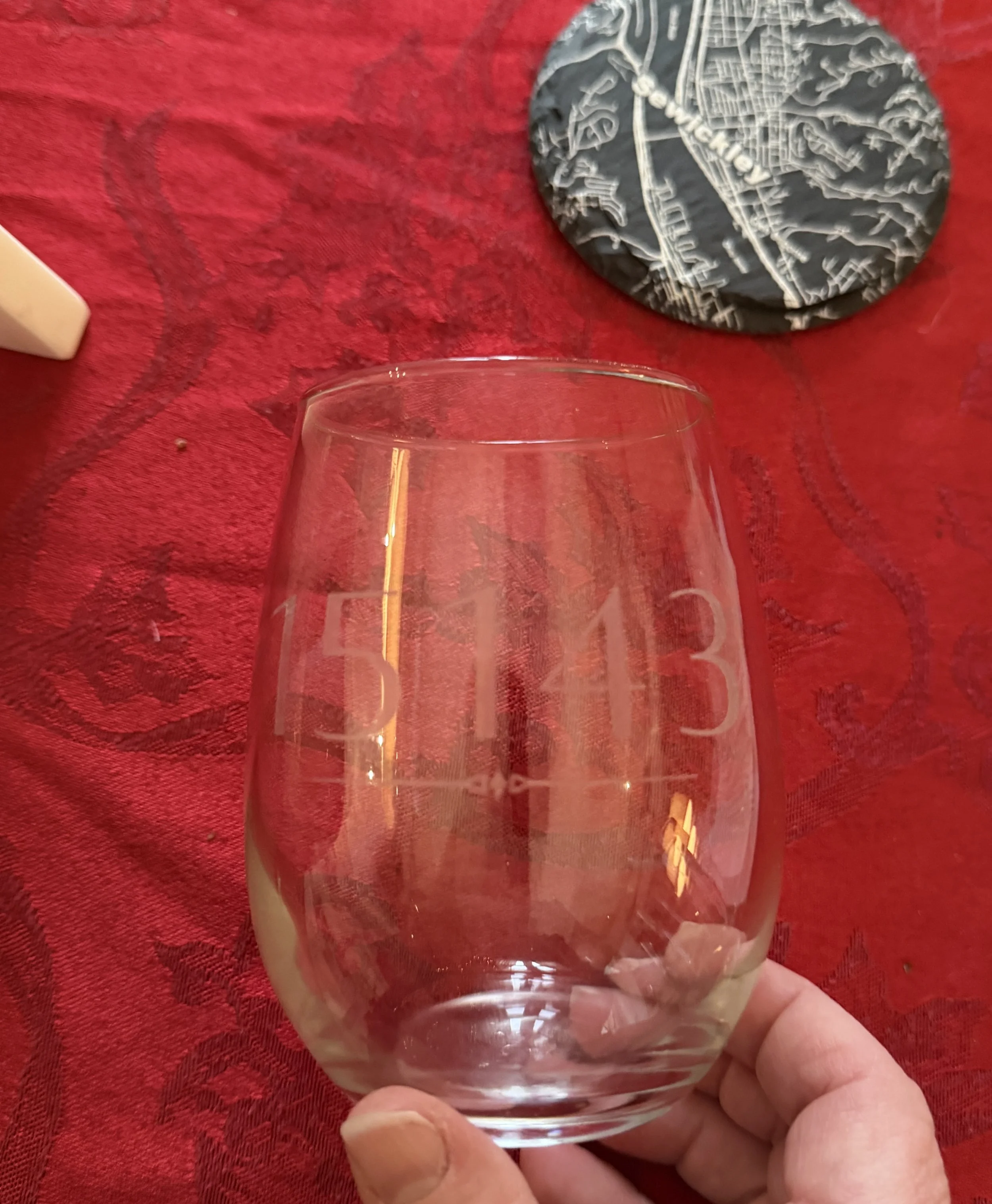 Laser Engraved Stemless Wine Glasses - 15143