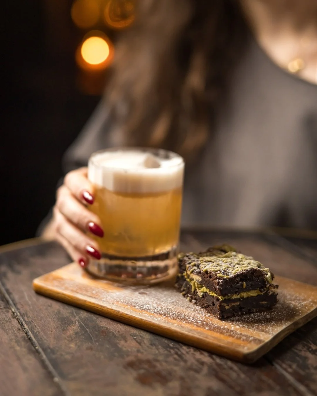 Uncover The Last Pour - our rich, velvety cocktail of Irish whiskey, lemon and pistachio cream, served with a warm pistachio chocolate brownie.

It&rsquo;s part of @therocks Cocktail Trail this August, and for just $25 you&rsquo;ll get both.

Best en