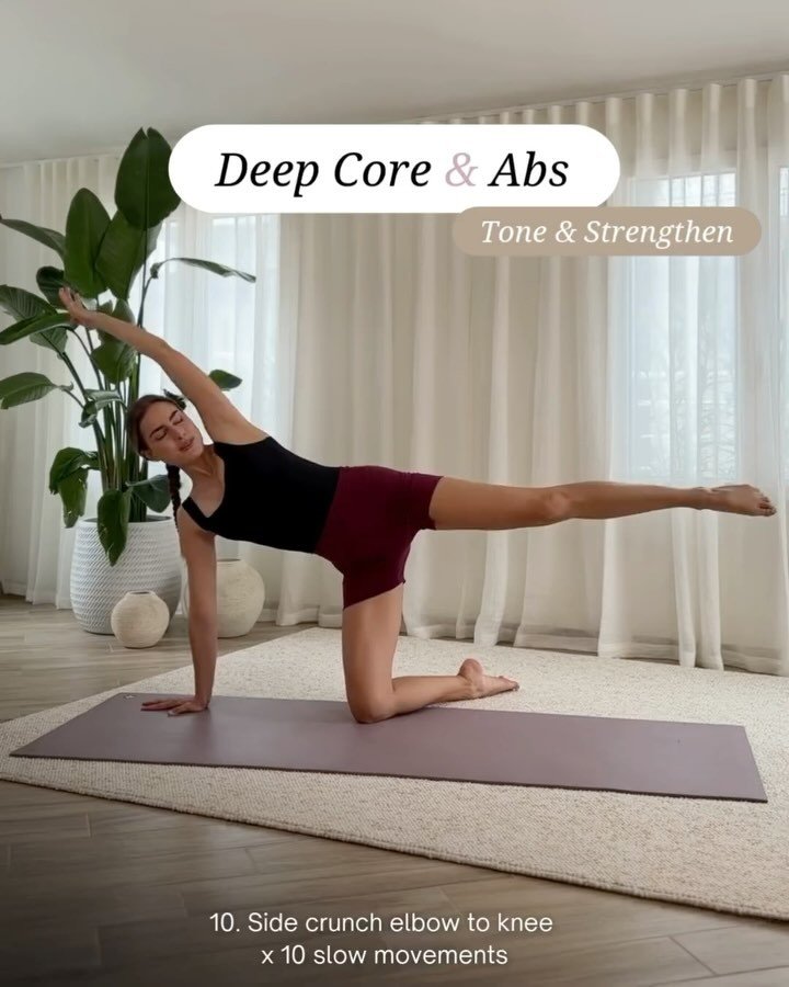 The Core Training You Need before 2025❤️

This workout is designed to effectively strengthen and tone your deep abdominal muscles while improving core stability. Mindfully engage your core by drawing your ribs inward and down, creating a corset-like 
