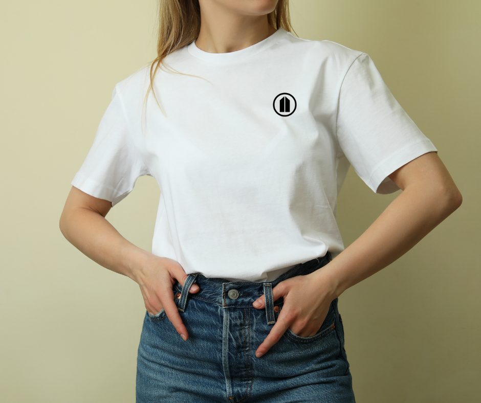 T- Shirt - Round Neck - DRIIAN White. $25.00