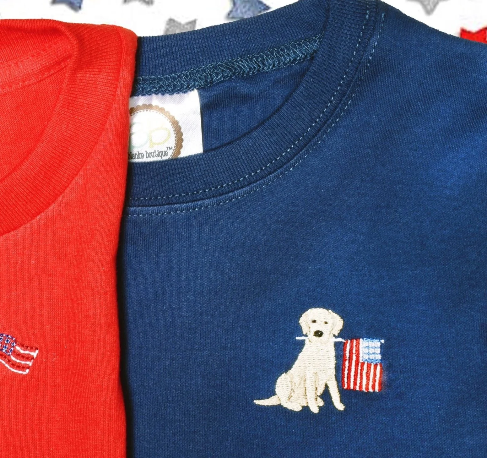 Dog with Flag Logo Tee