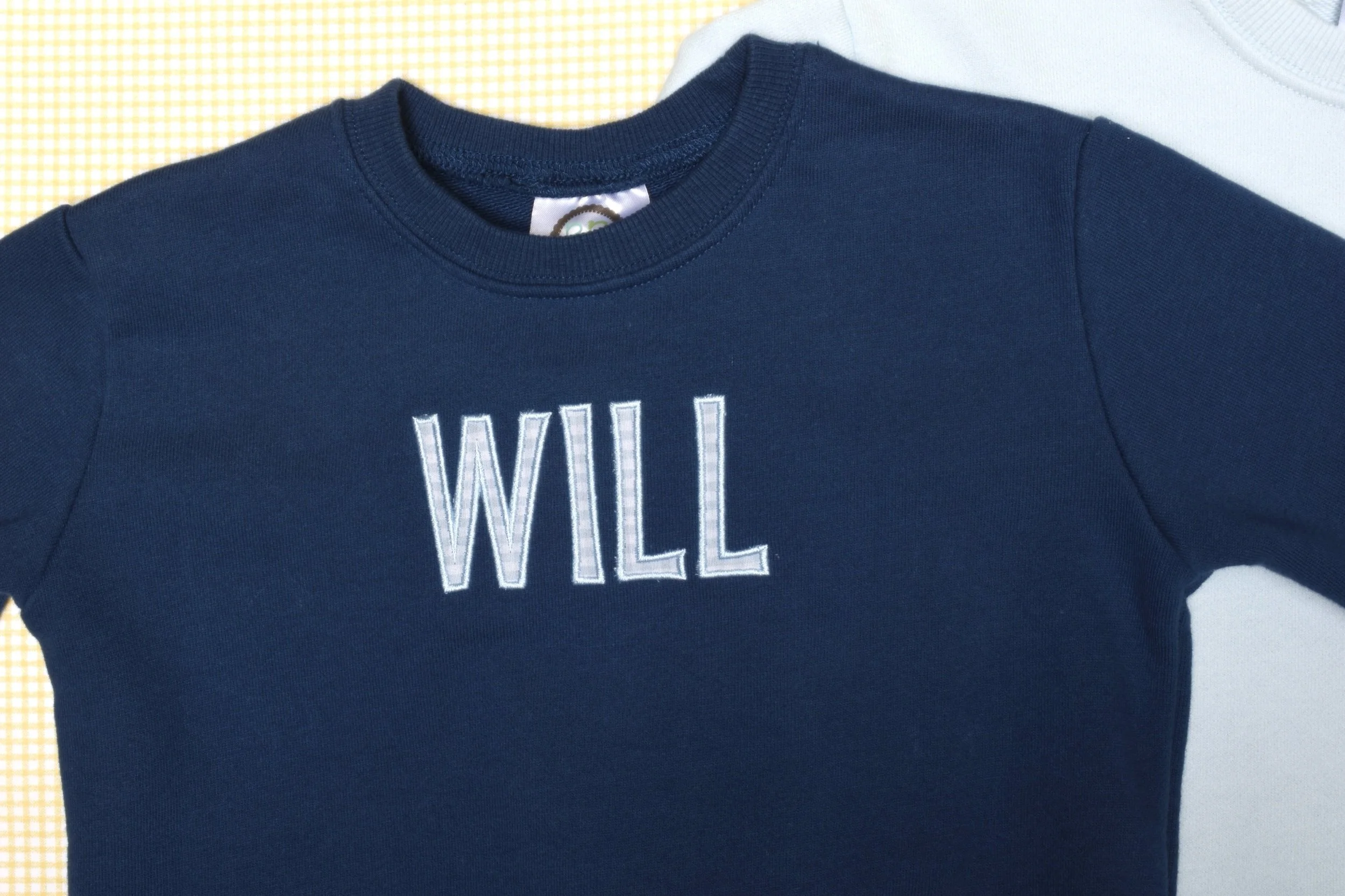 Gingham Name Sweatshirt