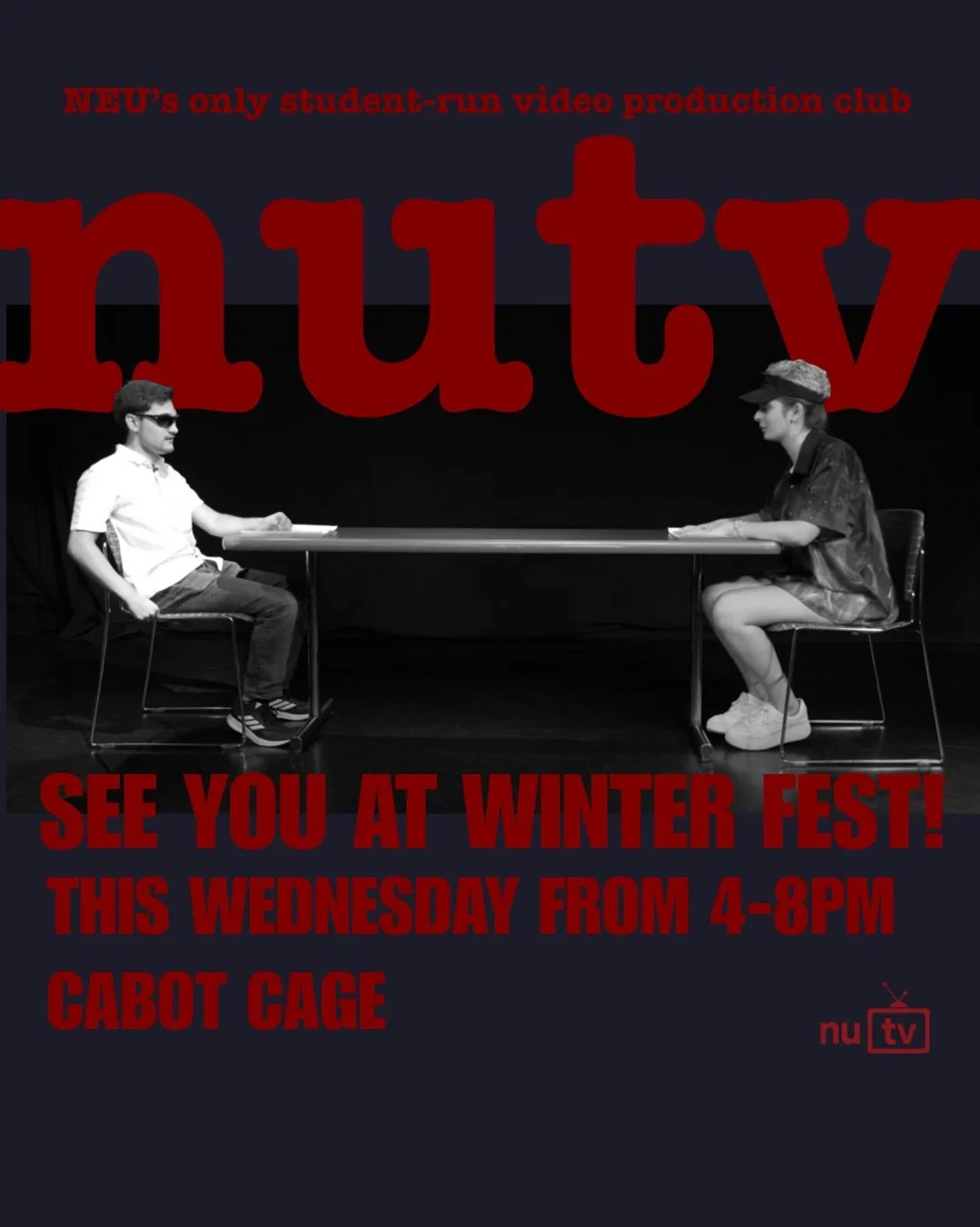 ❄️❄️WELCOME WELCOME BACK!! 
We hope you had a rested break and are ready to start making again!!

come find us at the Cabot Center for this year&rsquo;s Winter Fest.

#nutv #northeastern #neu