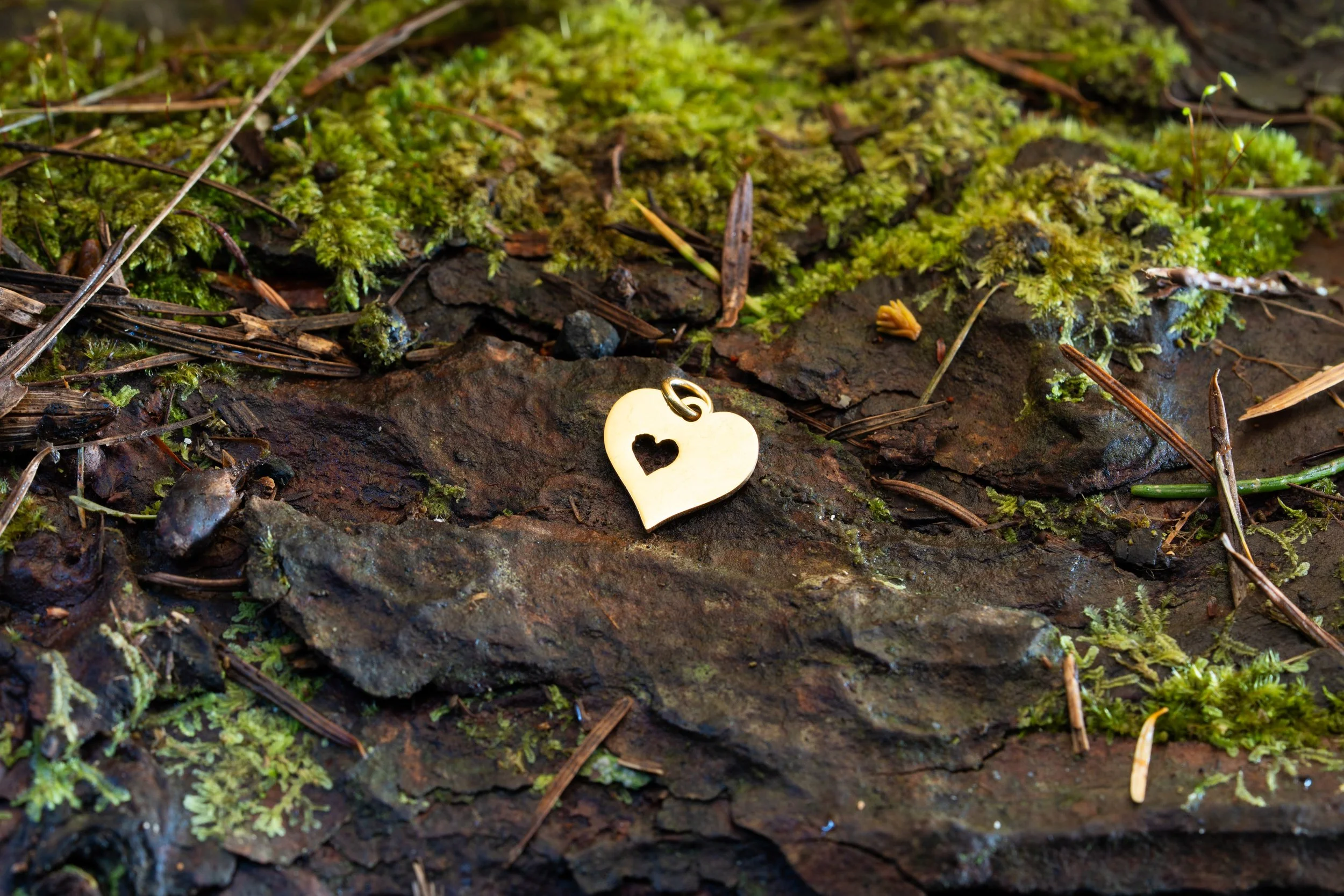 'Your heart within mine' miniature charm