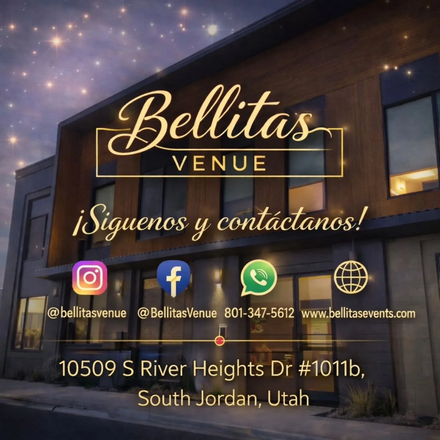 Celebrate your most special moments in a space designed with love ✨ Celebra tus momentos m&aacute;s especiales en un espacio dise&ntilde;ado con el coraz&oacute;n &bull; Capacity up to 100 guests &bull; Elegant industrial style &bull; Dressing room +