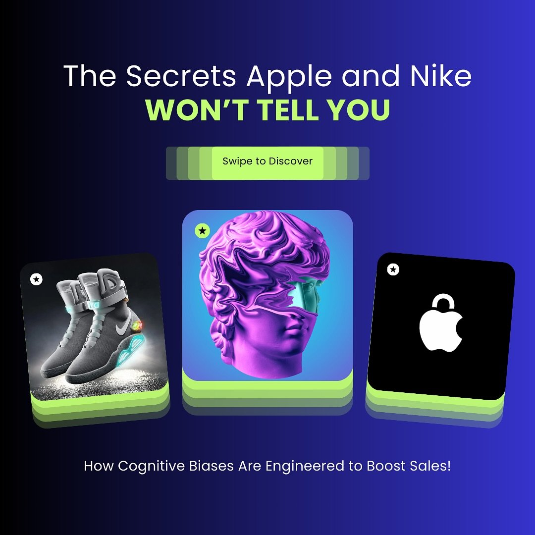 🧠 How Brands Use Cognitive Biases to Sell More... Read below
Here are 12 cognitive biases they use:
1️⃣ Confirmation Bias &ndash; People seek info that confirms their beliefs. Example: Social Media
2️⃣ Anchoring Bias &ndash; First impressions stick.