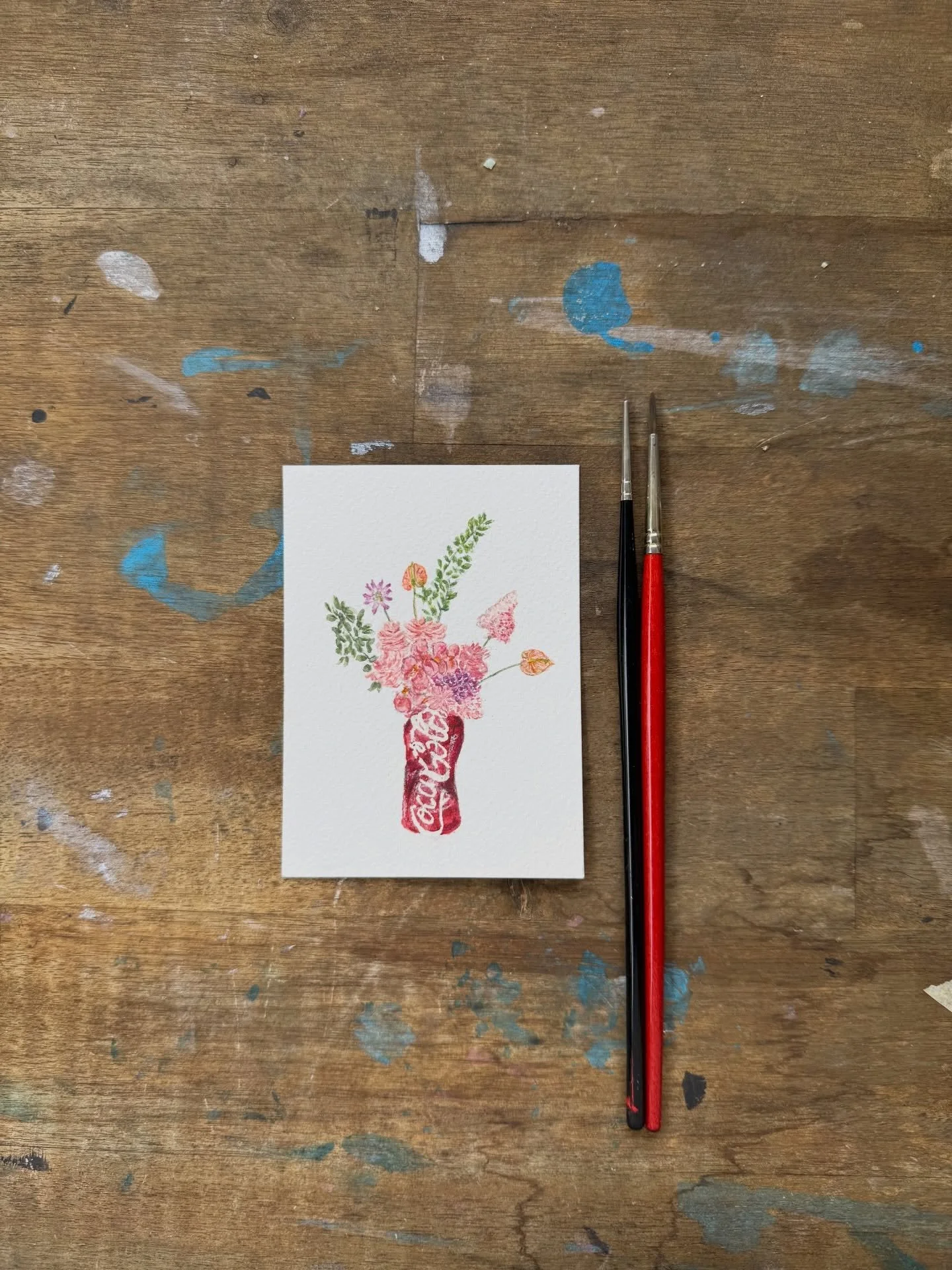 Petals and pop!

#coke #watercolourpainting #flowers #mini #paint