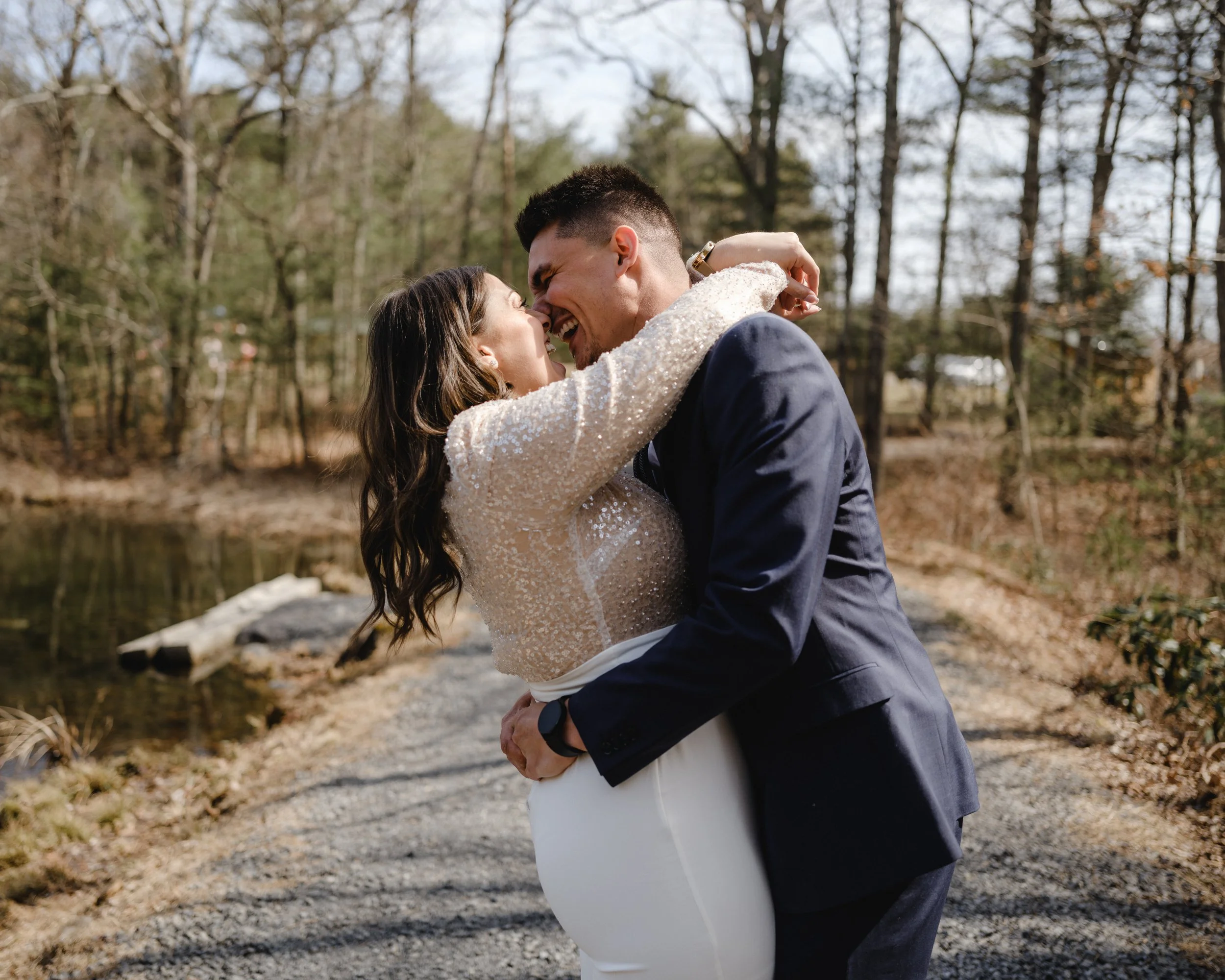 kisses on wedding day in pa