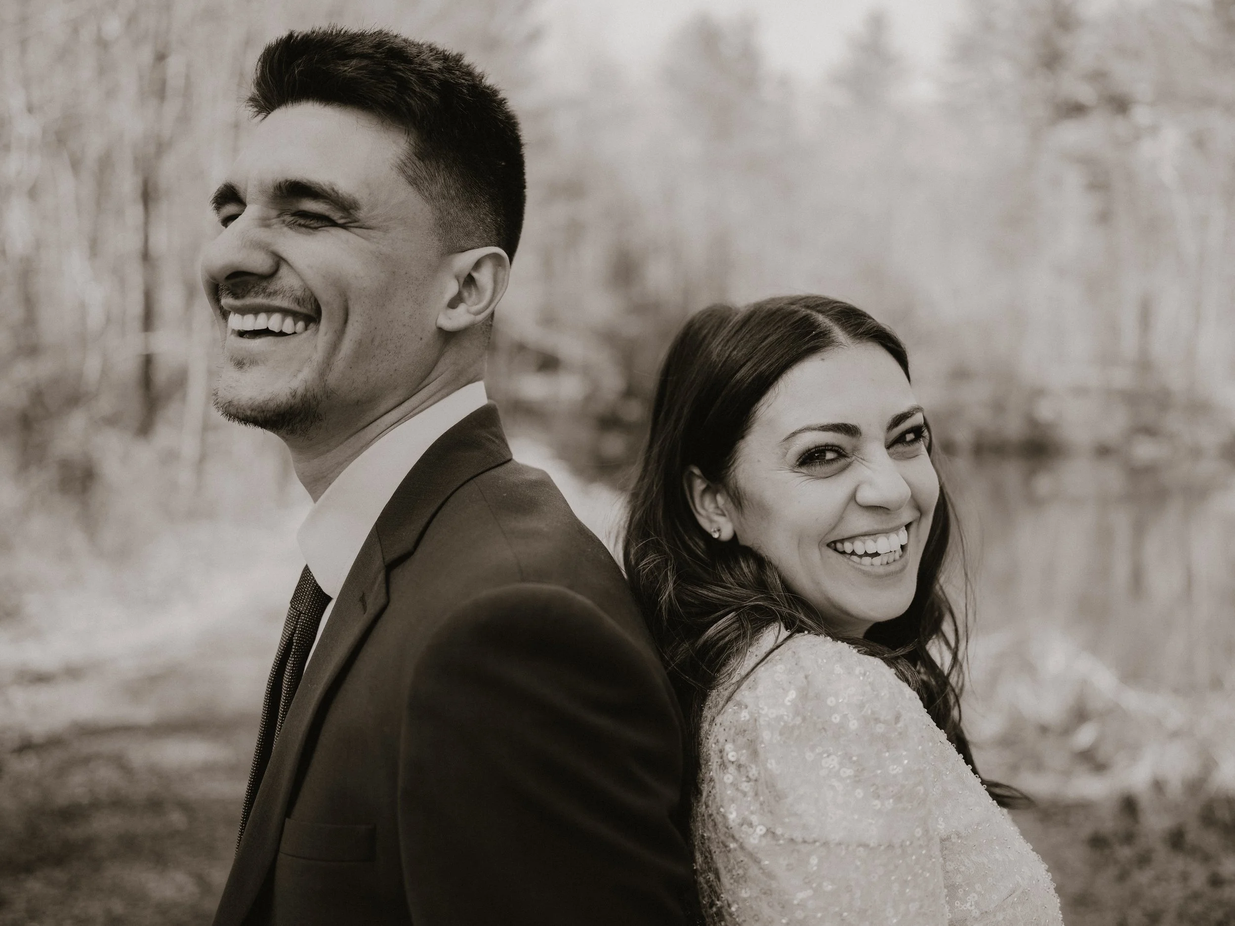 happy couple in love on wedding day