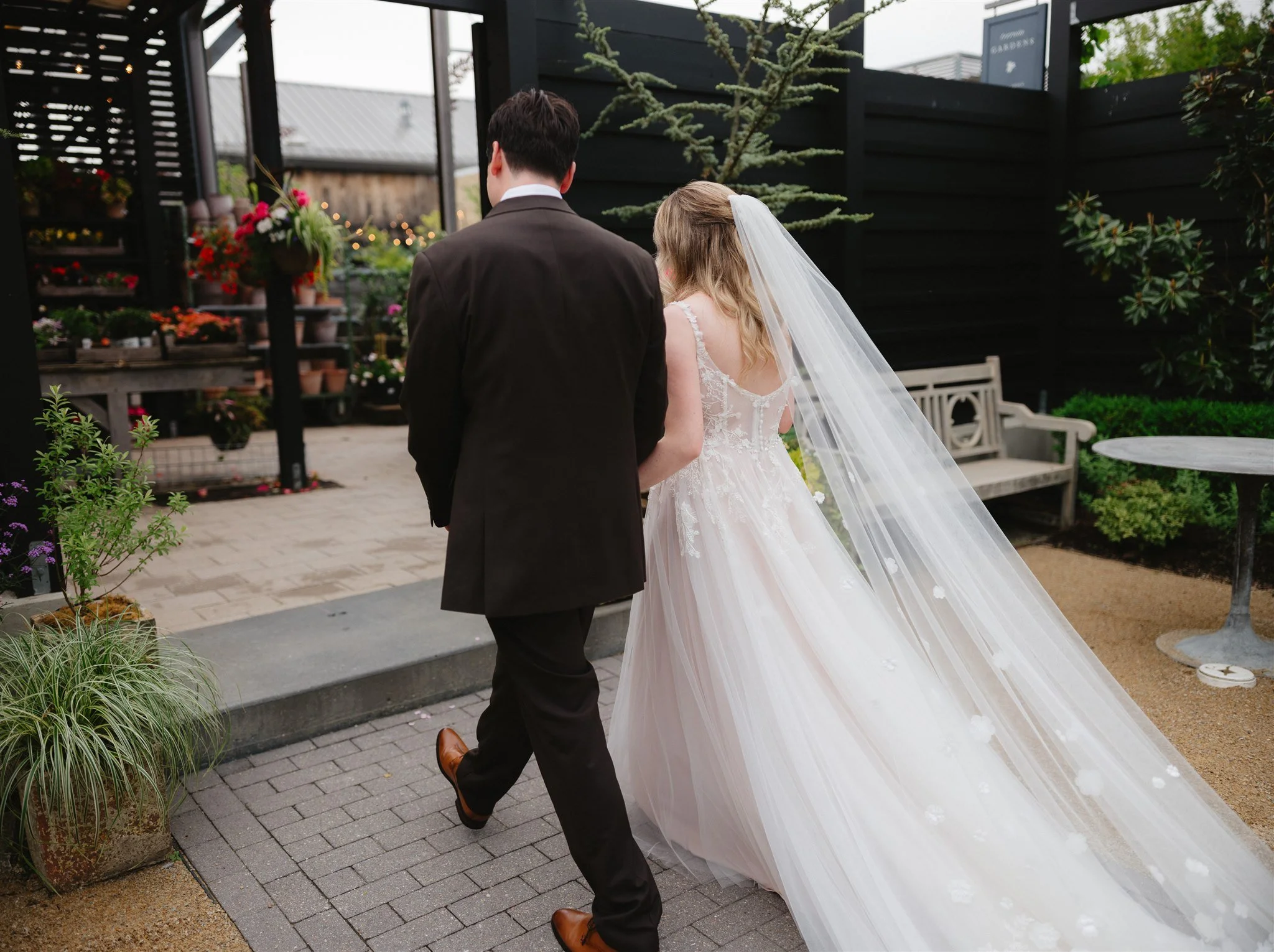 New Hope, PA- Terrain Gardens- wedding couple walking.jpg