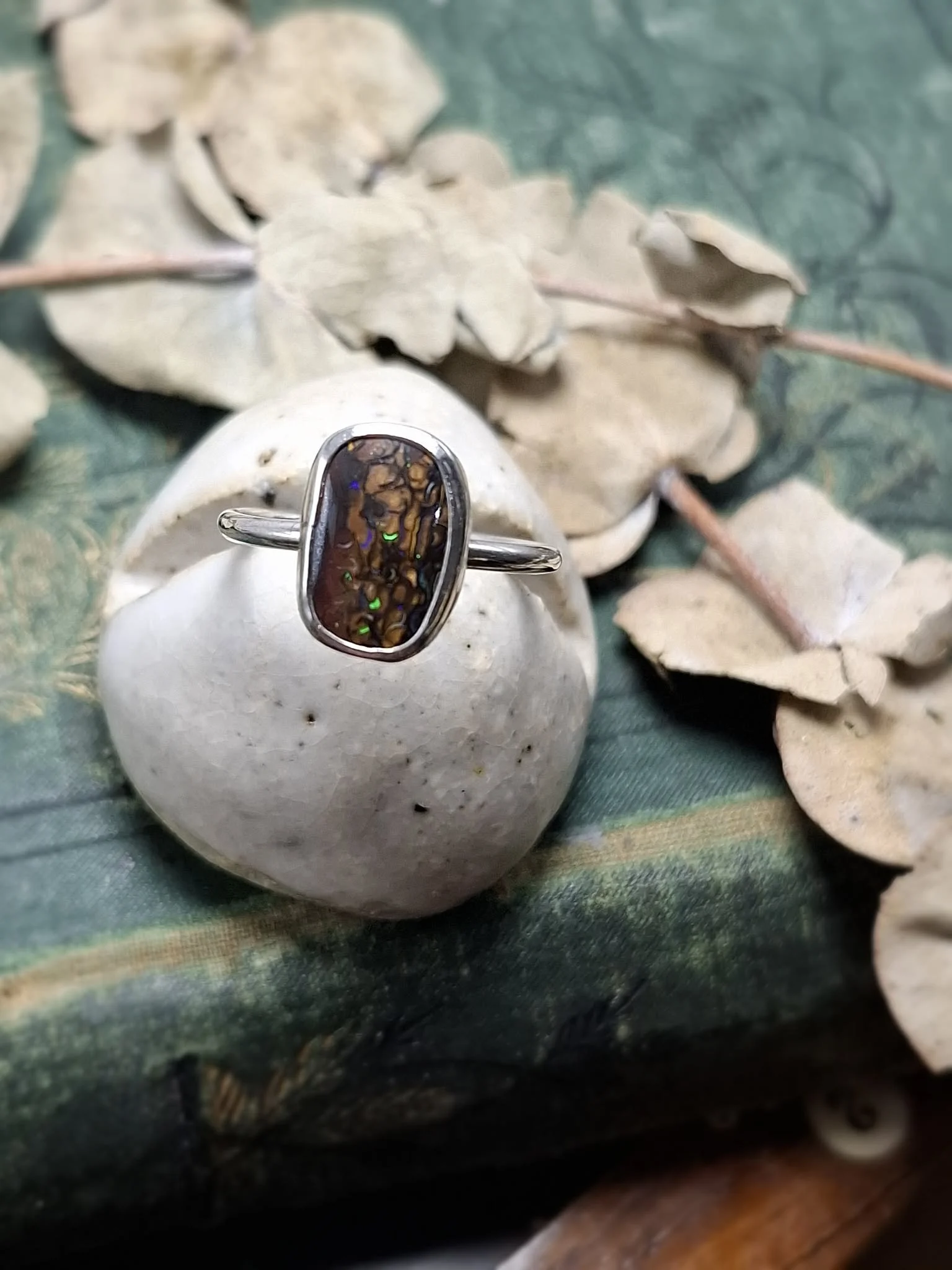 Australian opal Ring Size 6 3/4