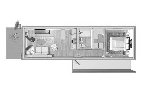 convert garage into ADU 1 bedroom interior layout Bay Area