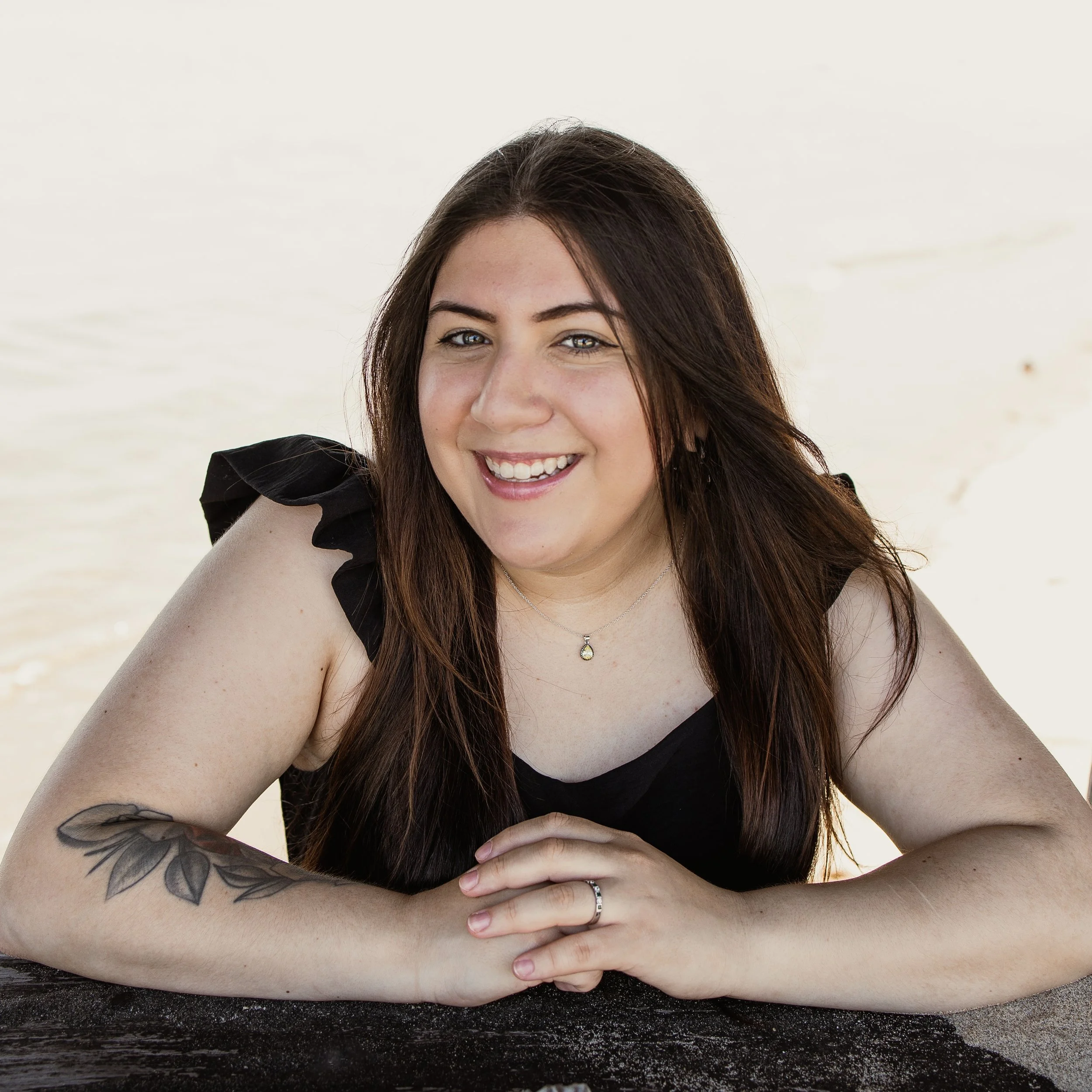 Portrait of Lexis Aileen, a New Jersey pet photographer and founder of Little & Loyal Studio.