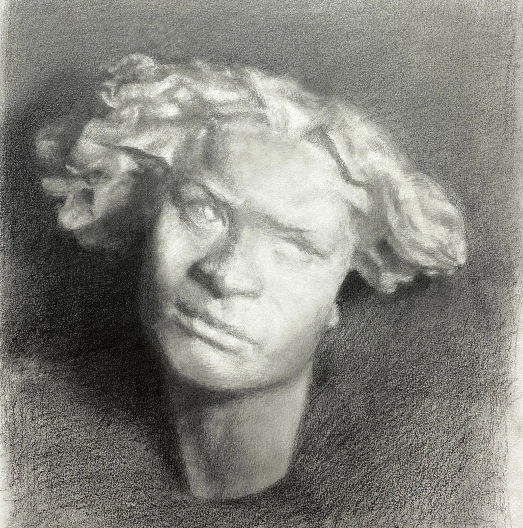 pencil on paper, 9" x 9", 2024