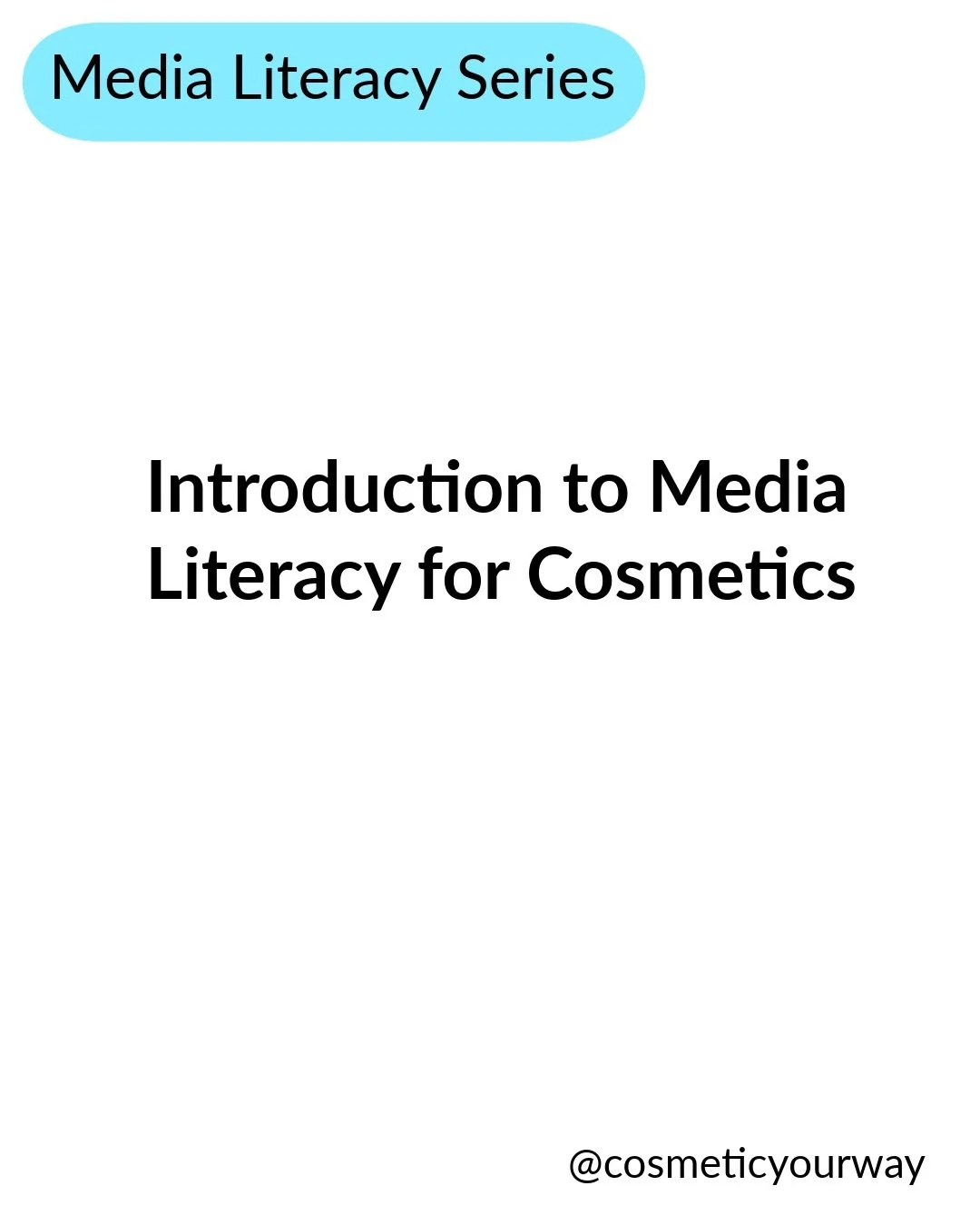 This is long overdue. This series is geared toward consumers but will give insight into people who are in different parts of the beauty industry. Remember that all social media posts are intentional.  Of course, I would love feedback and would love t