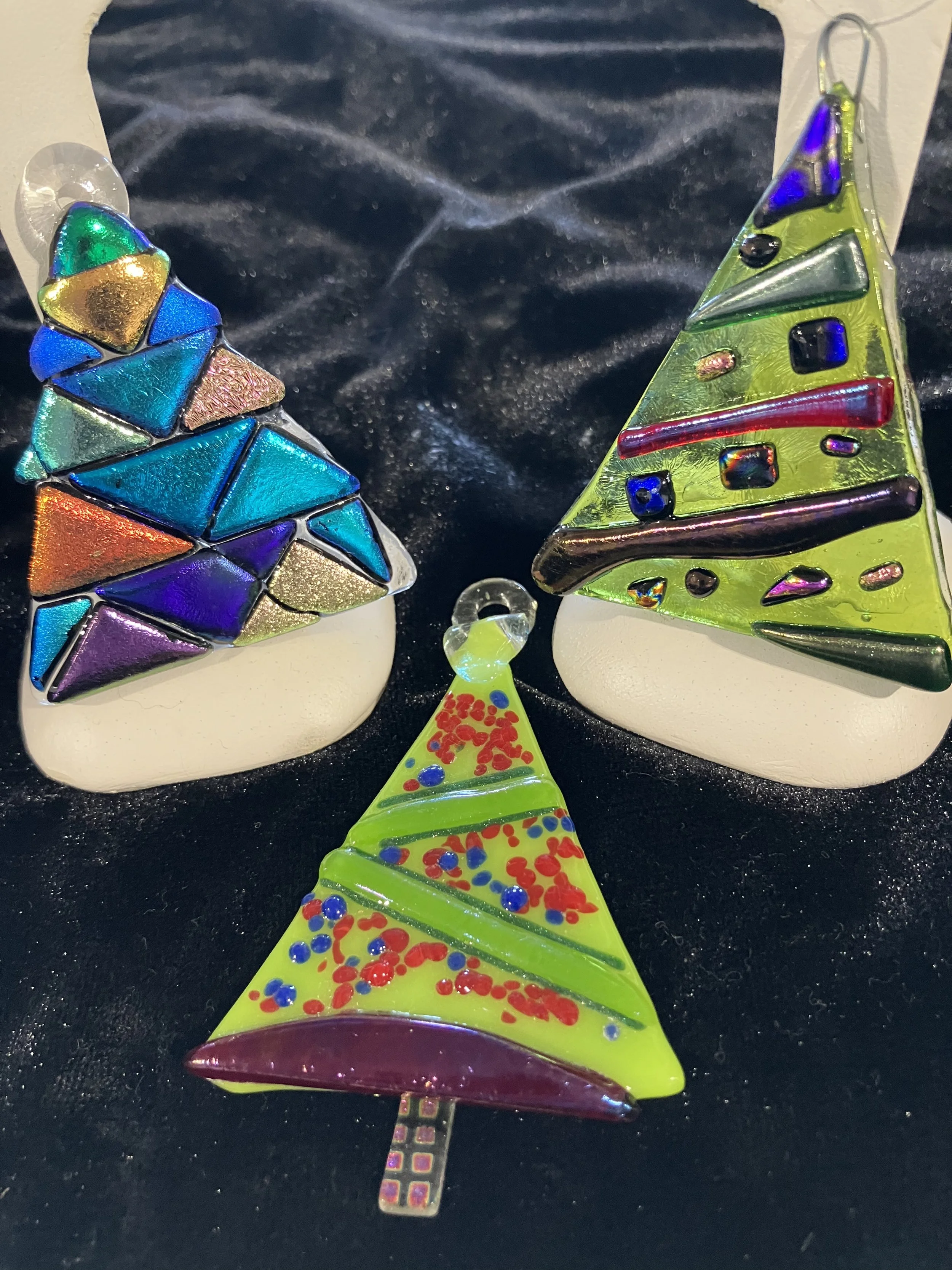 FUSED GLASS CHRISTMAS Tree Ornament