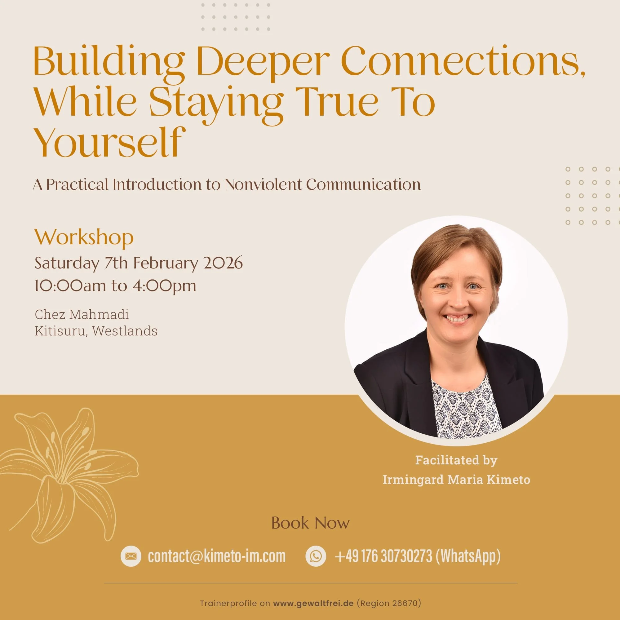 A PRACTICAL INTRODUCTION TO NONVIOLENT COMMUNICATION WORKSHOP