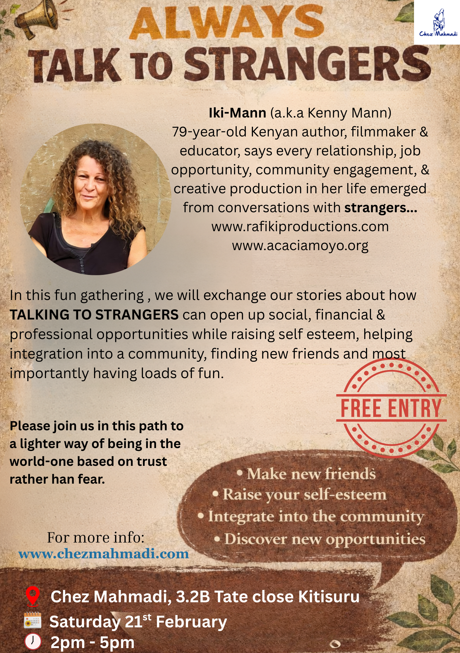 ALWAYS TALK TO STRANGERS