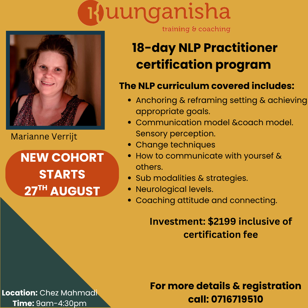 NLP PRACTIONER CERTIFICATION PROGRAM - NEW COHORT