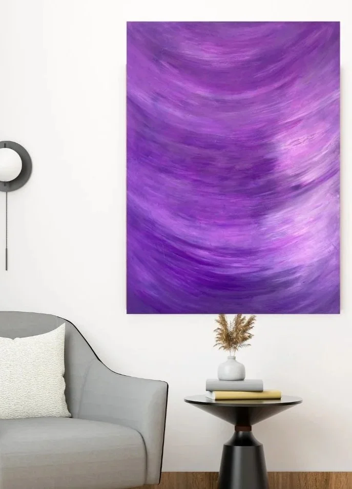 "Violet Flame"
Acrylic on canvas
101cm x 76cm x 3.5cm