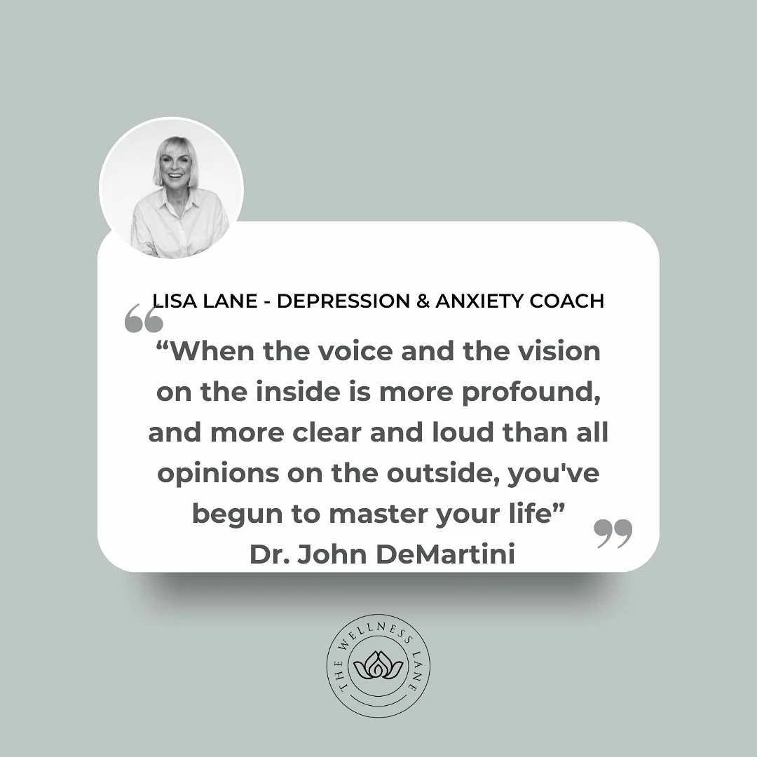 When your inner voice gets louder than the outside noise&hellip; 

&ldquo;When the voice and the vision on the inside is more profound, and more clear and loud than all opinions on the outside, you&rsquo;ve begun to master your life.&rdquo; - Dr. Joh