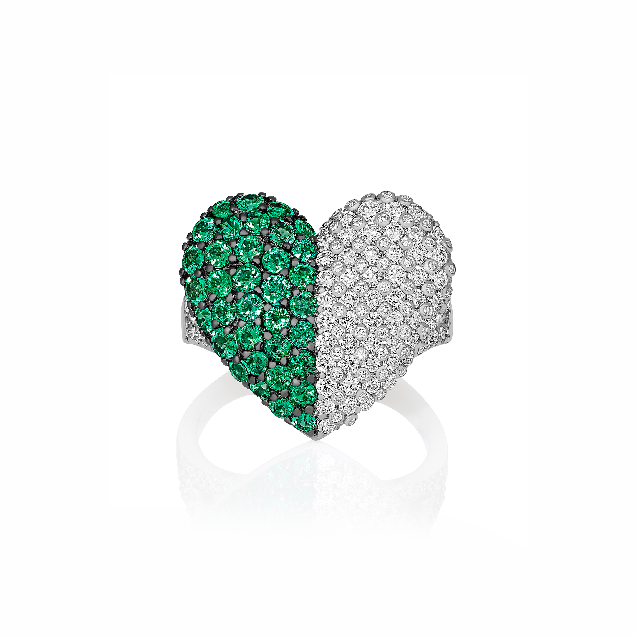 HALF HEART RING