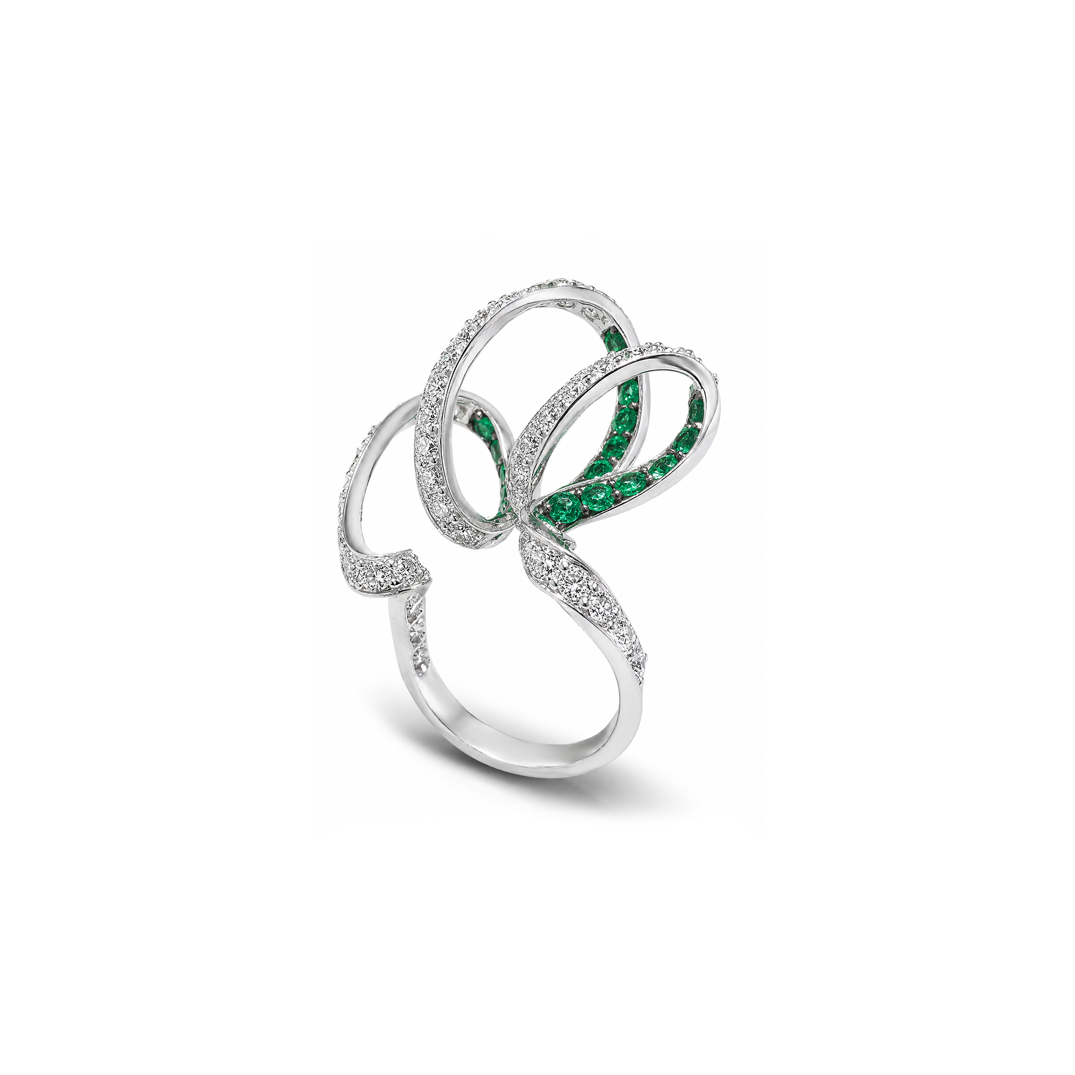 SPIRAL Ring – Green & White
