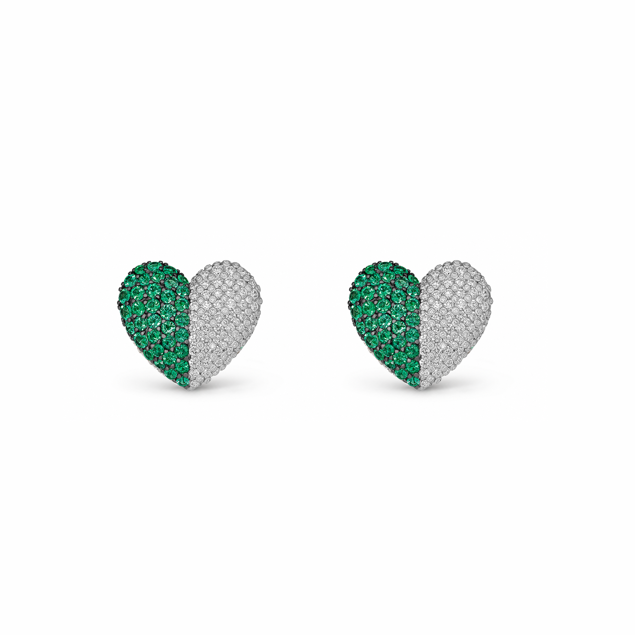 HALF HEART EARRINGS
