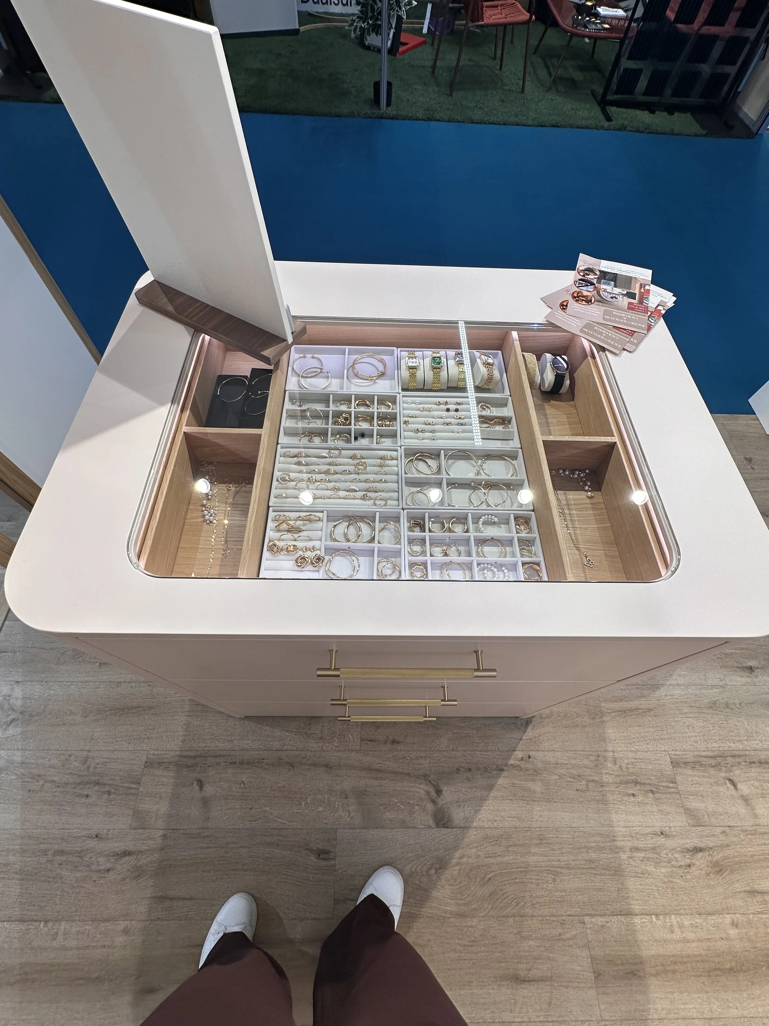 ilot, rangement bijoux et accessoires