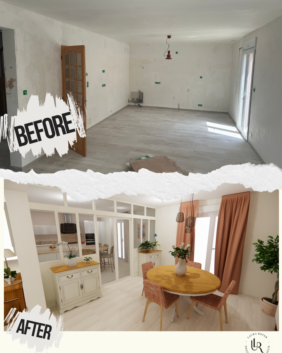 verrière de séparation cuisine à salle à manger