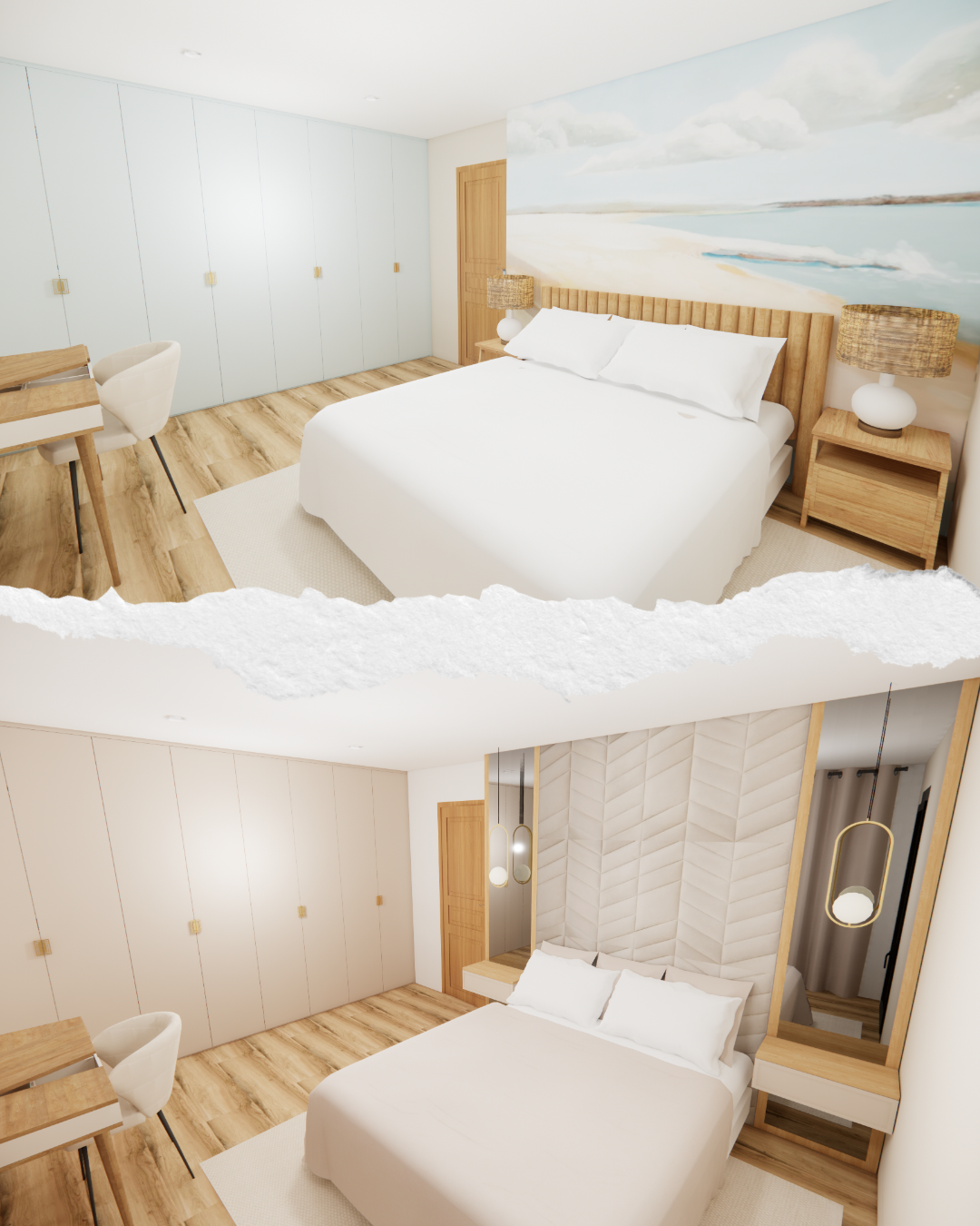 création d'une chambre et visualisation 3D photo réaliste.