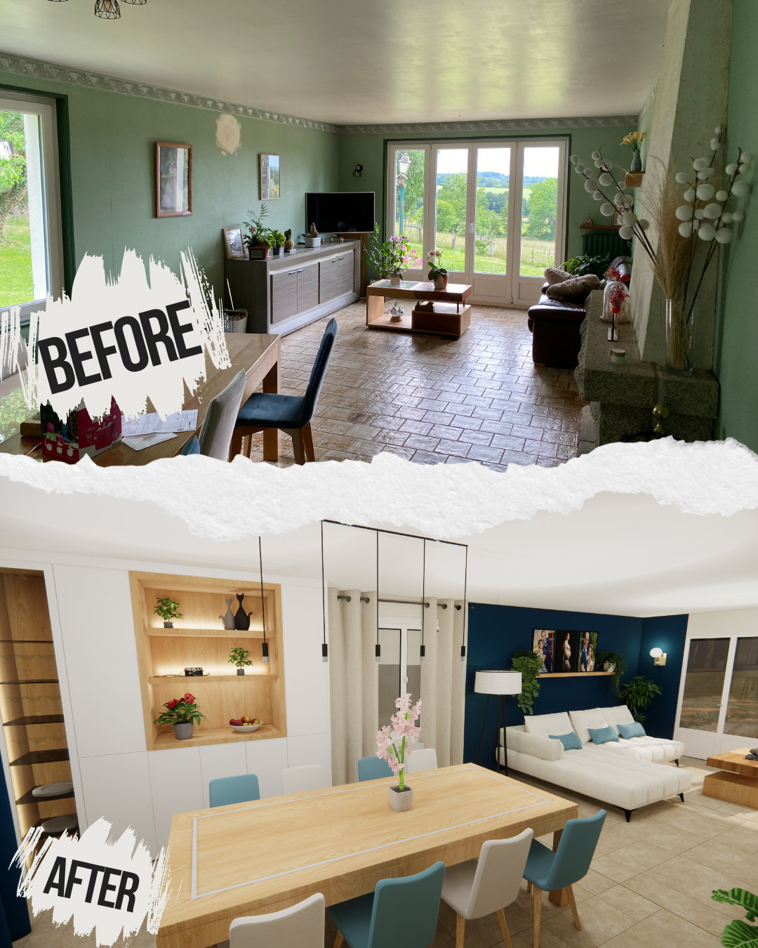 rénovation rdc salle à mangé et salon