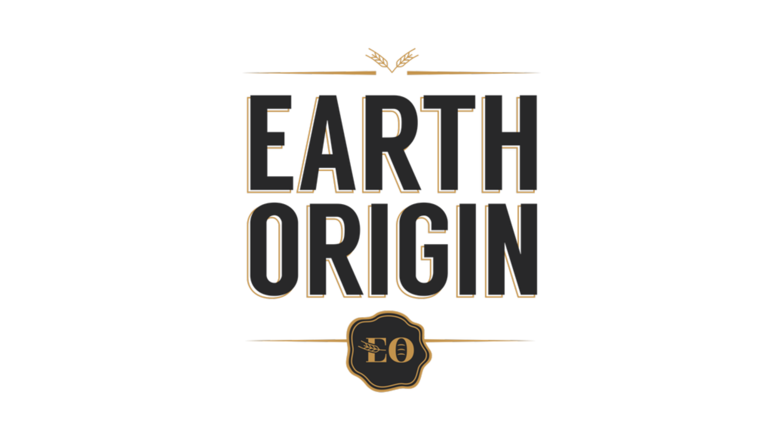 Earth Origin logo with stylized wings above the text
