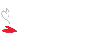 Logo for 'LADLES OF LOVE' featuring a stylized swan with a heart-shaped steam rising from a bowl.