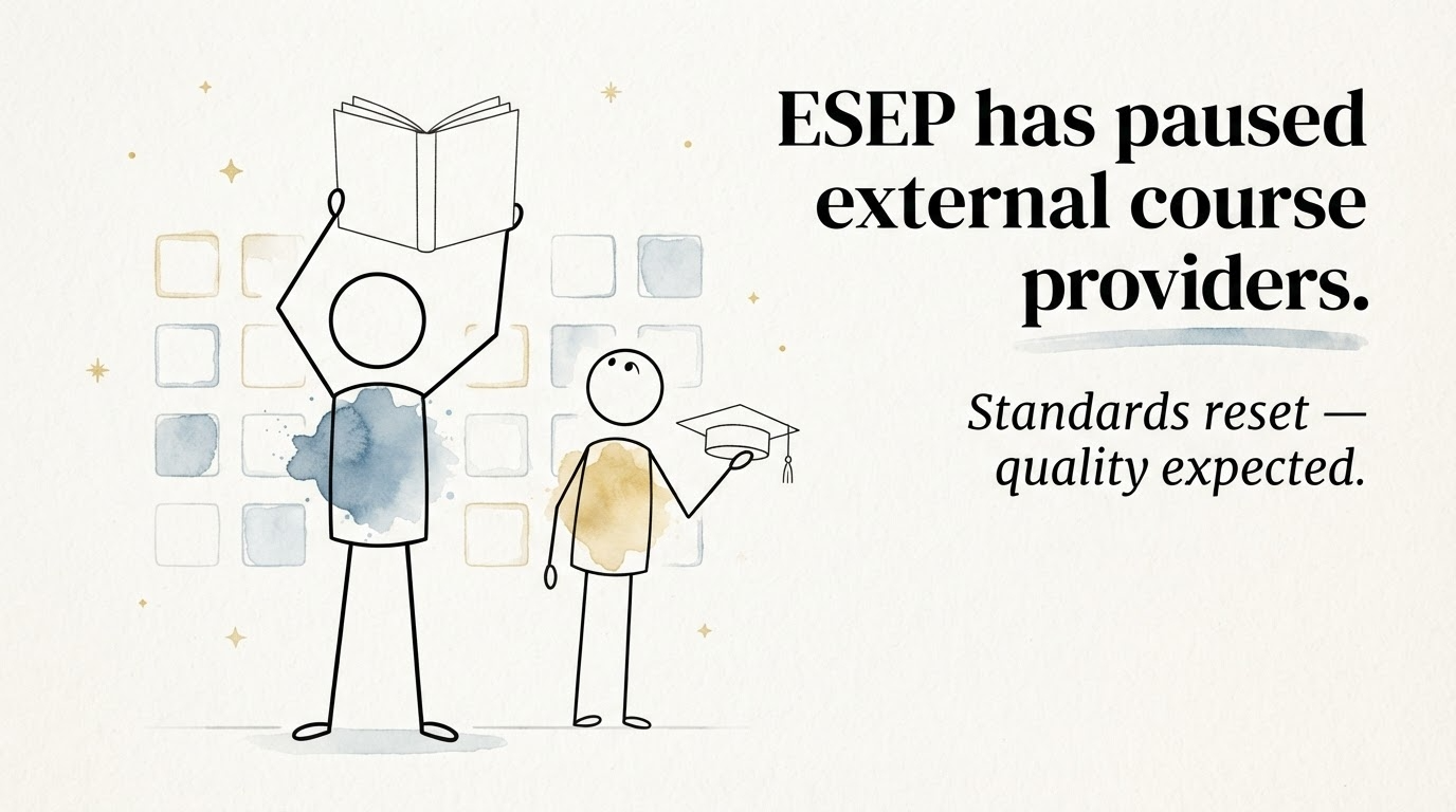ESEP Has Pressed Pause on External Courses. That Should Make Us All Pay Attention