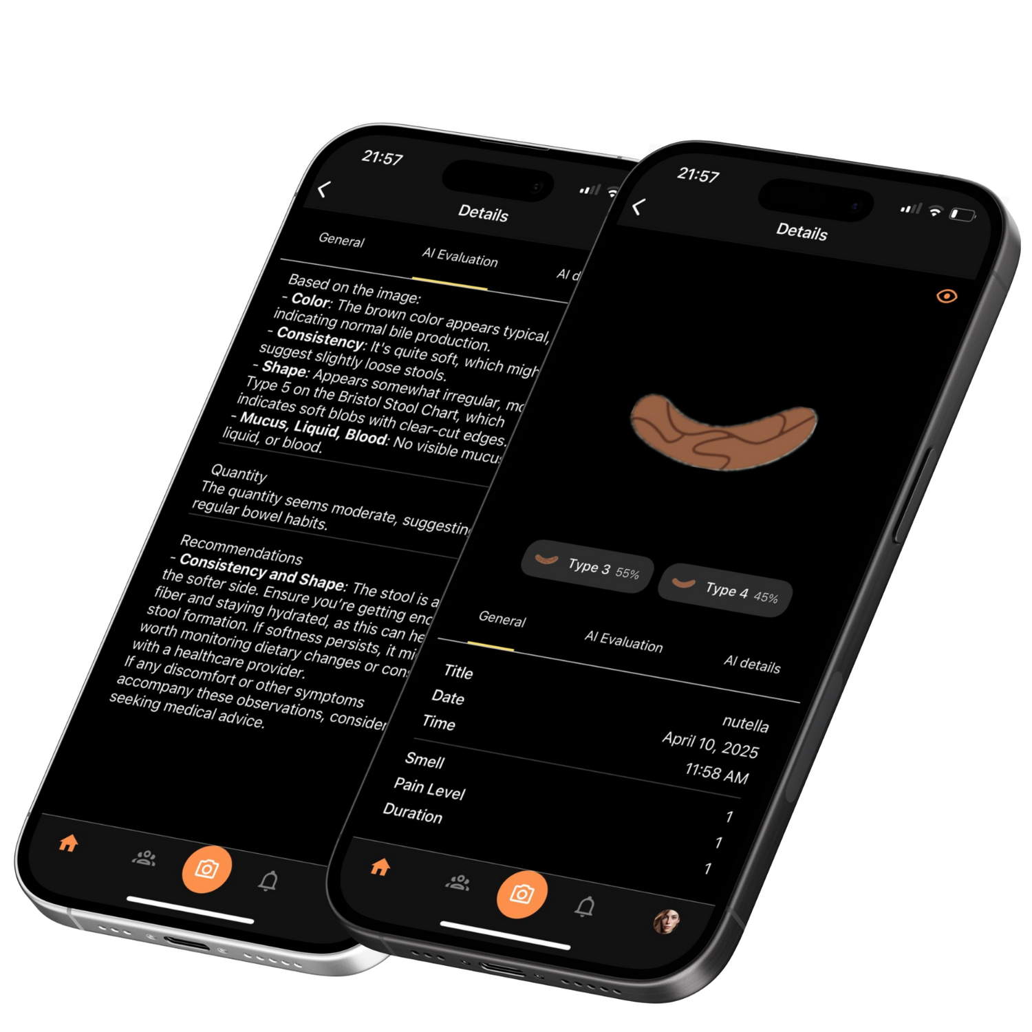 PoopCheck AI analyzing stool image to classify stool type using the Bristol Stool Chart