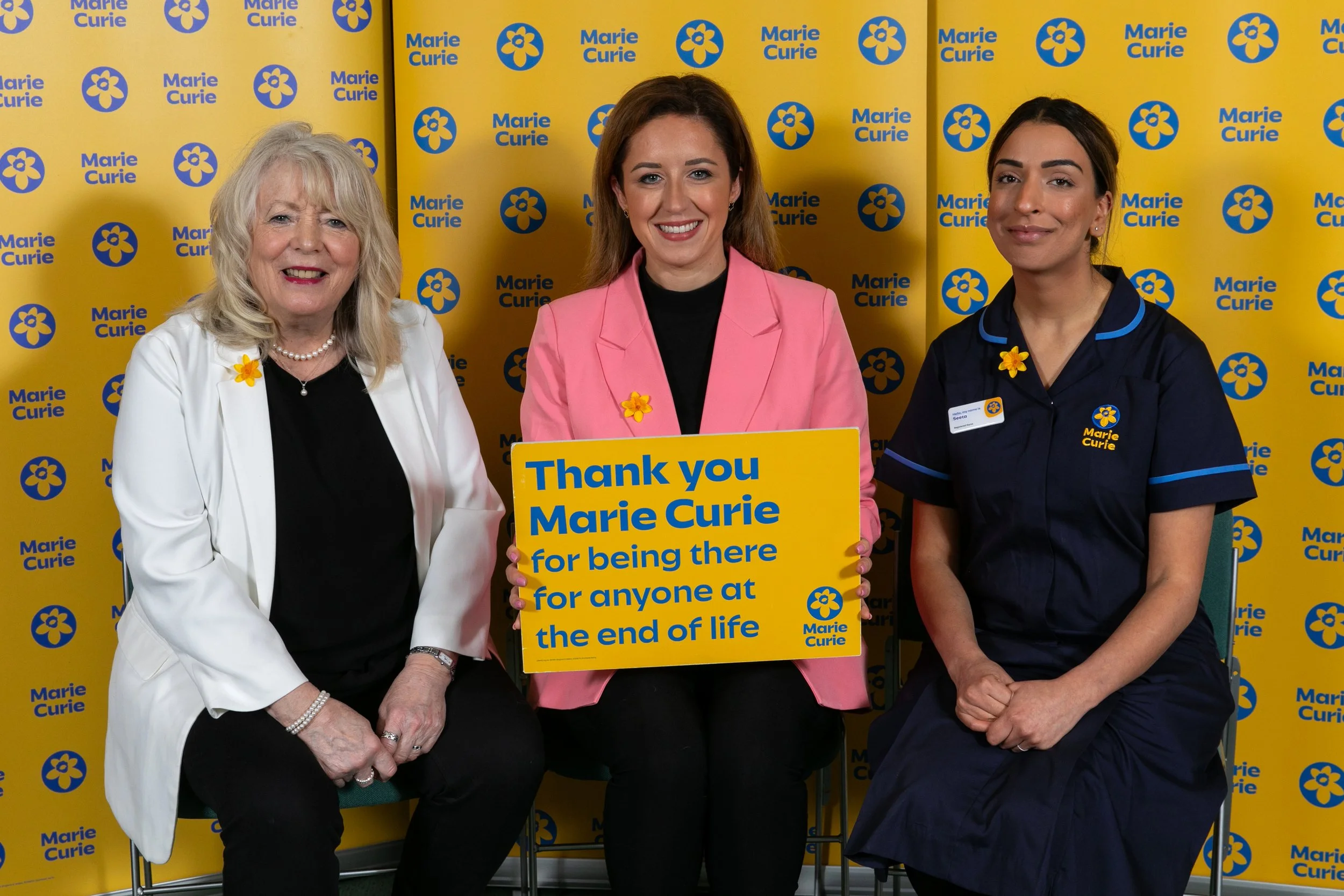Marie Curie and ambassador Alison Steadman OBE 
