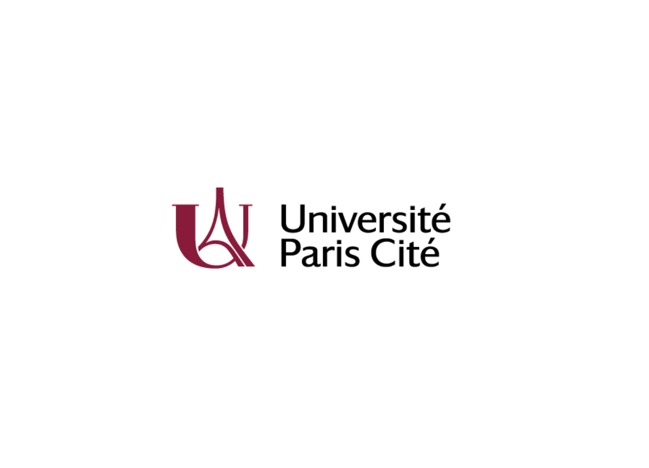 Un groupe de personnes pose pour une photo devant un écran affichant des logos d'institutions, dont Université Paris Cité, CIE, et Korea Europe & You. Certains sont assis, d'autres debout, et ils sourient tous.