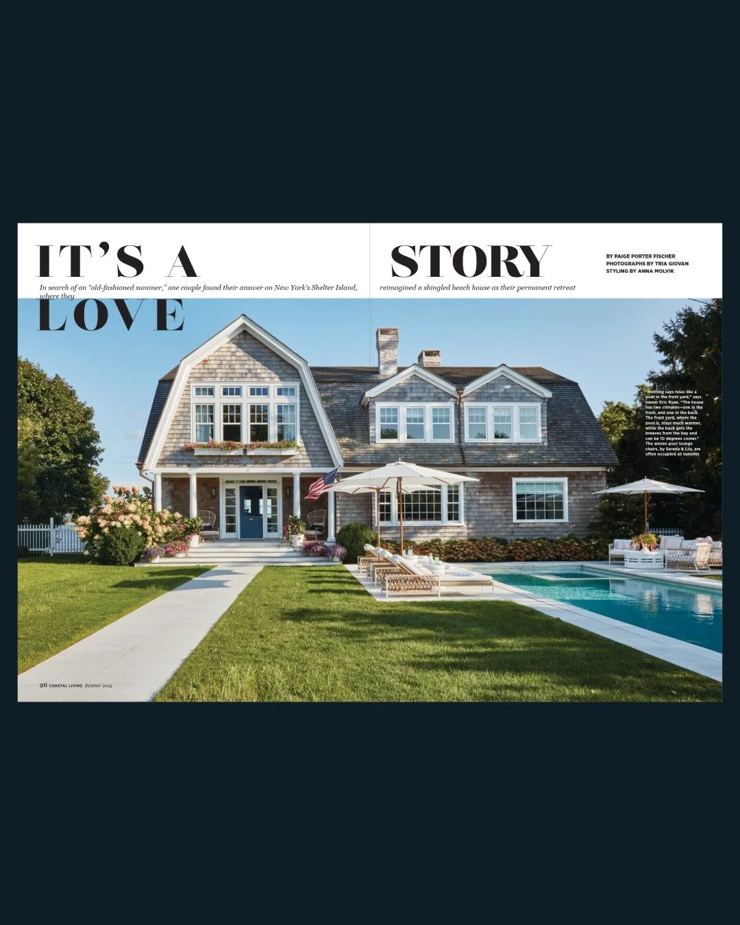 Huge thanks to @coastalliving for the Summer &lsquo;25 feature.

Loved working on this one and I&rsquo;m so glad it found a home in these pages.

photos: @triagiovan
styling: @annamolvik
build + millwork: @jreutterassociates

More from the project&rs
