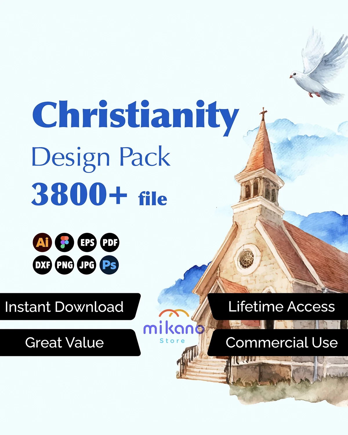 Christianity SVG Bundle | 3800+ Faith Graphics, Bible Verses, Crosses (Digital Download)